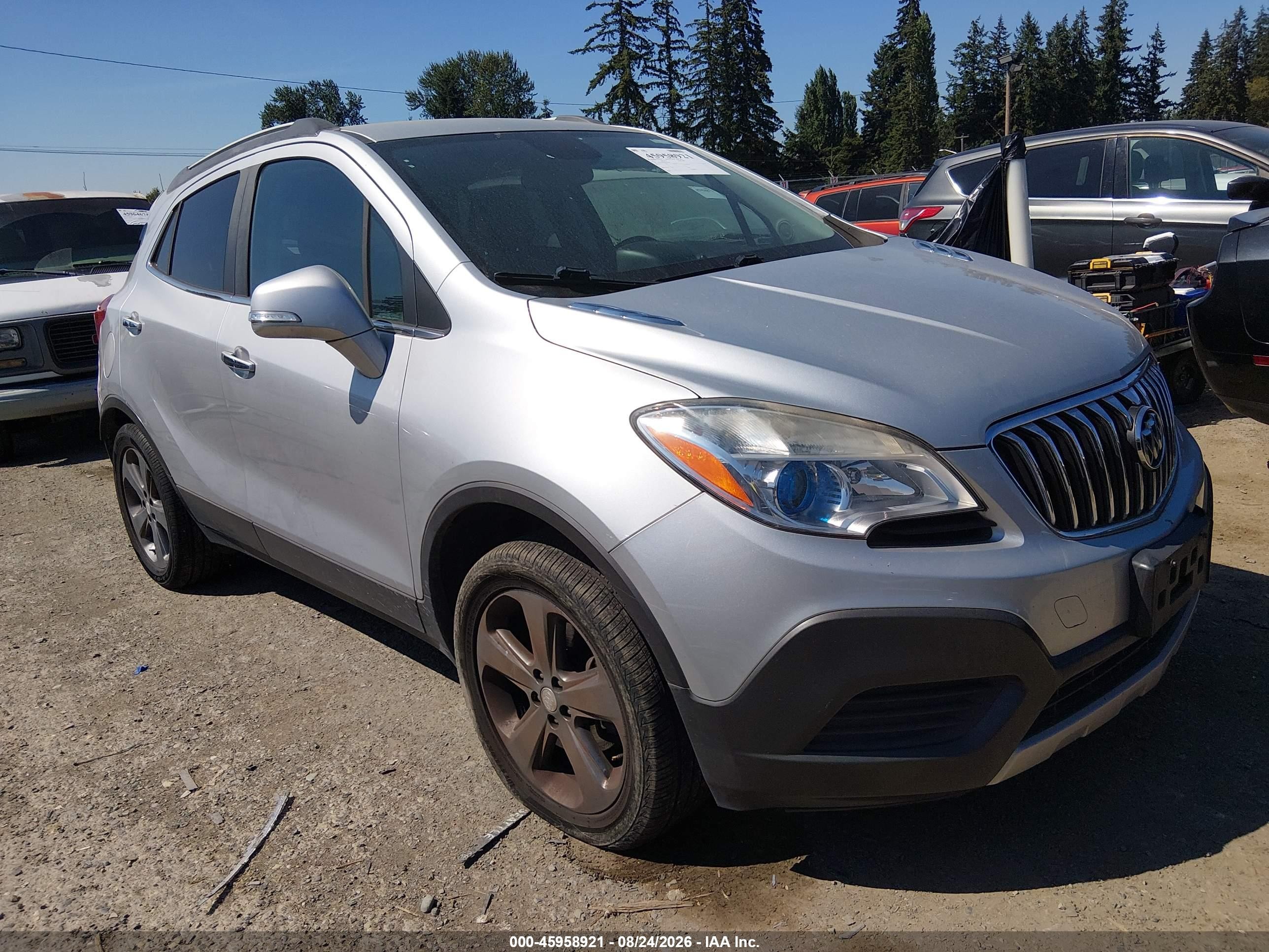 2014 Buick Encore   Silver vin: KL4CJESB3EB654390