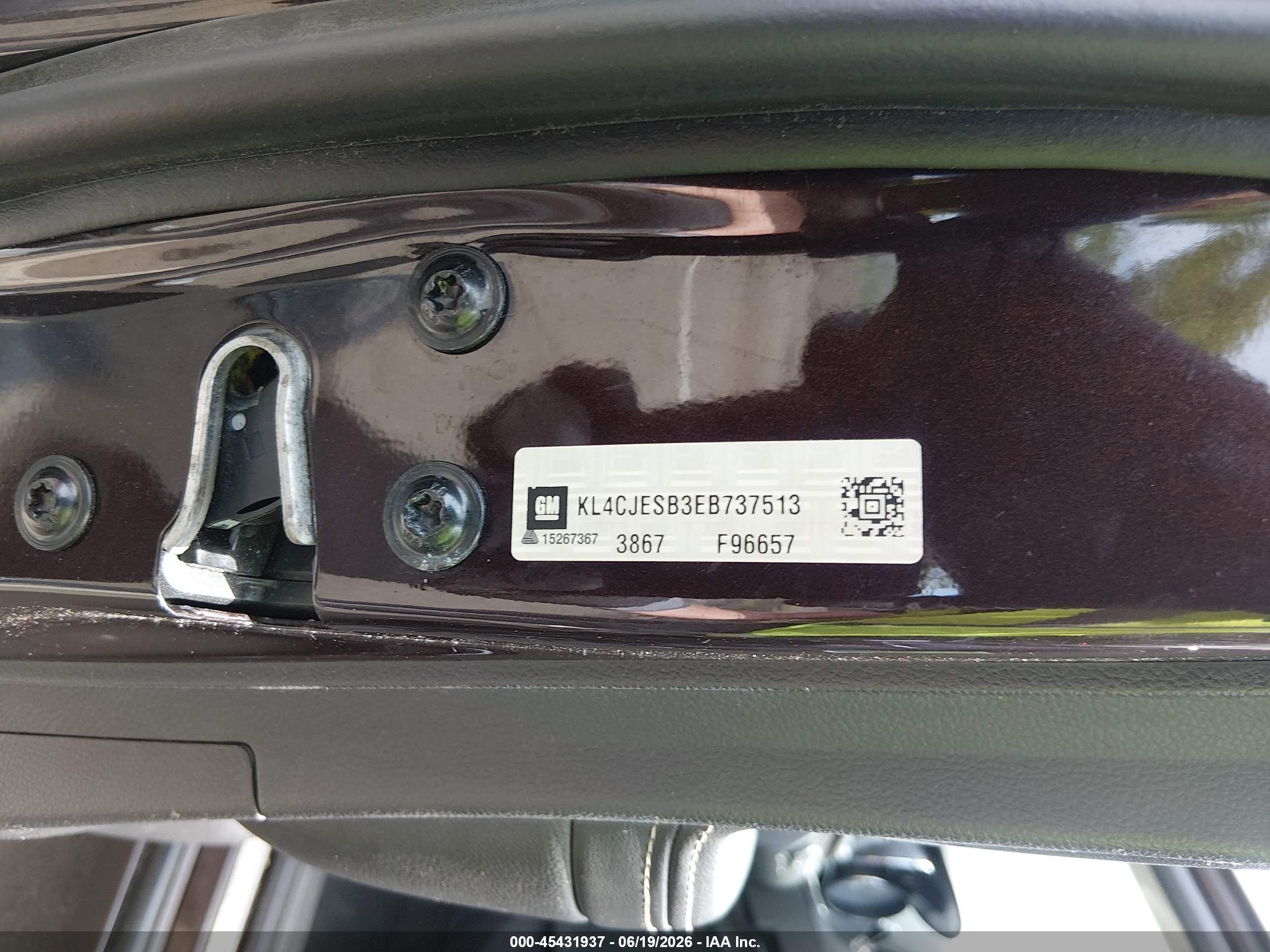 2014 Buick Encore   Burgundy vin: KL4CJESB3EB737513