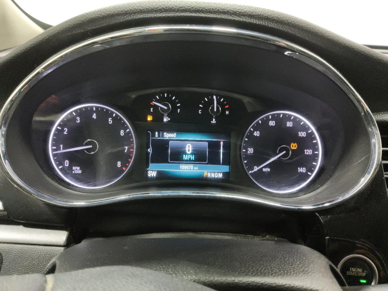 2017 Buick Encore Preferred Black vin: KL4CJESB3HB078675 Damage: Warning - Tire Pressure, On, Unacceptable