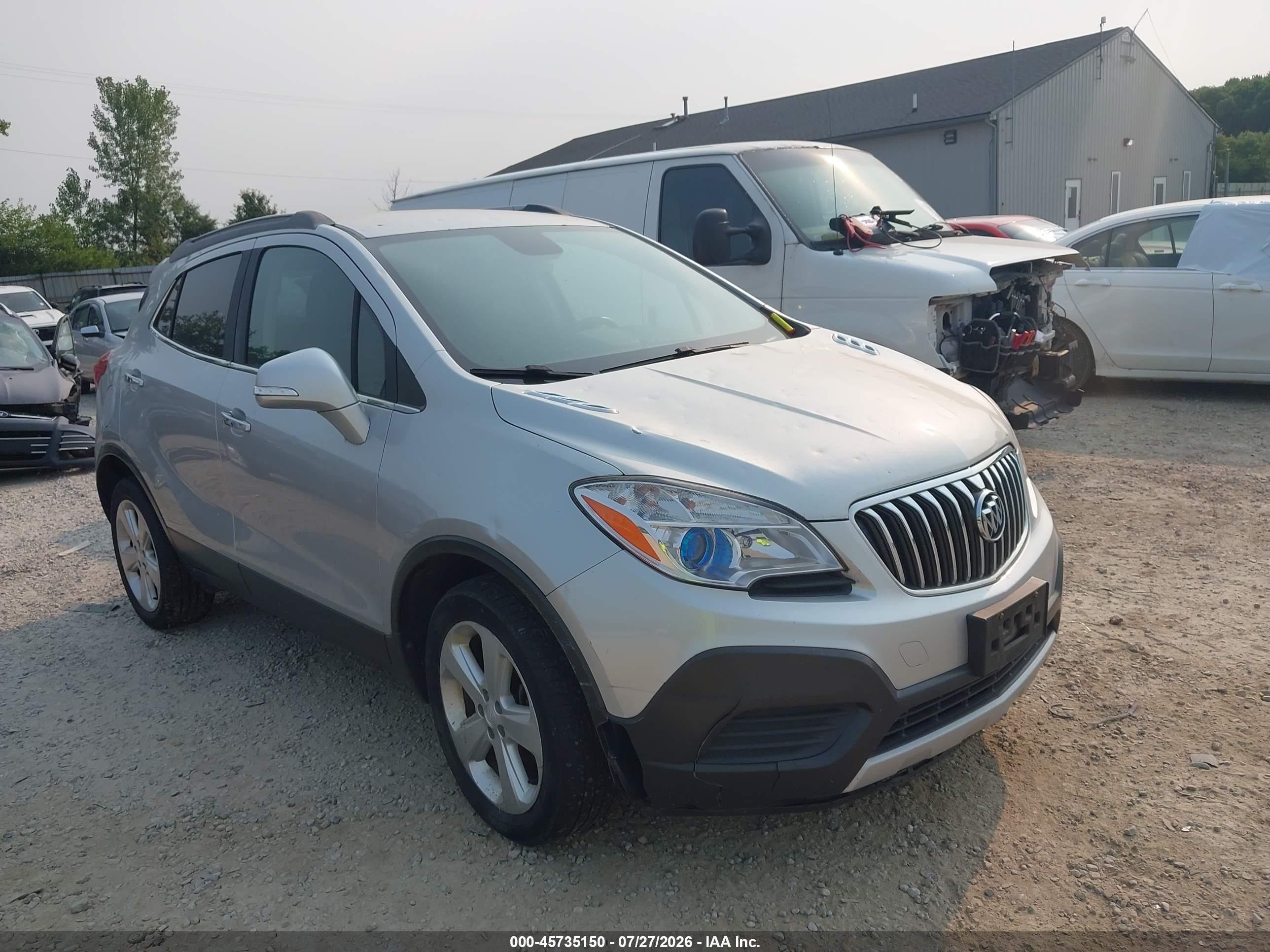 2015 Buick Encore   Silver vin: KL4CJESB5FB033590