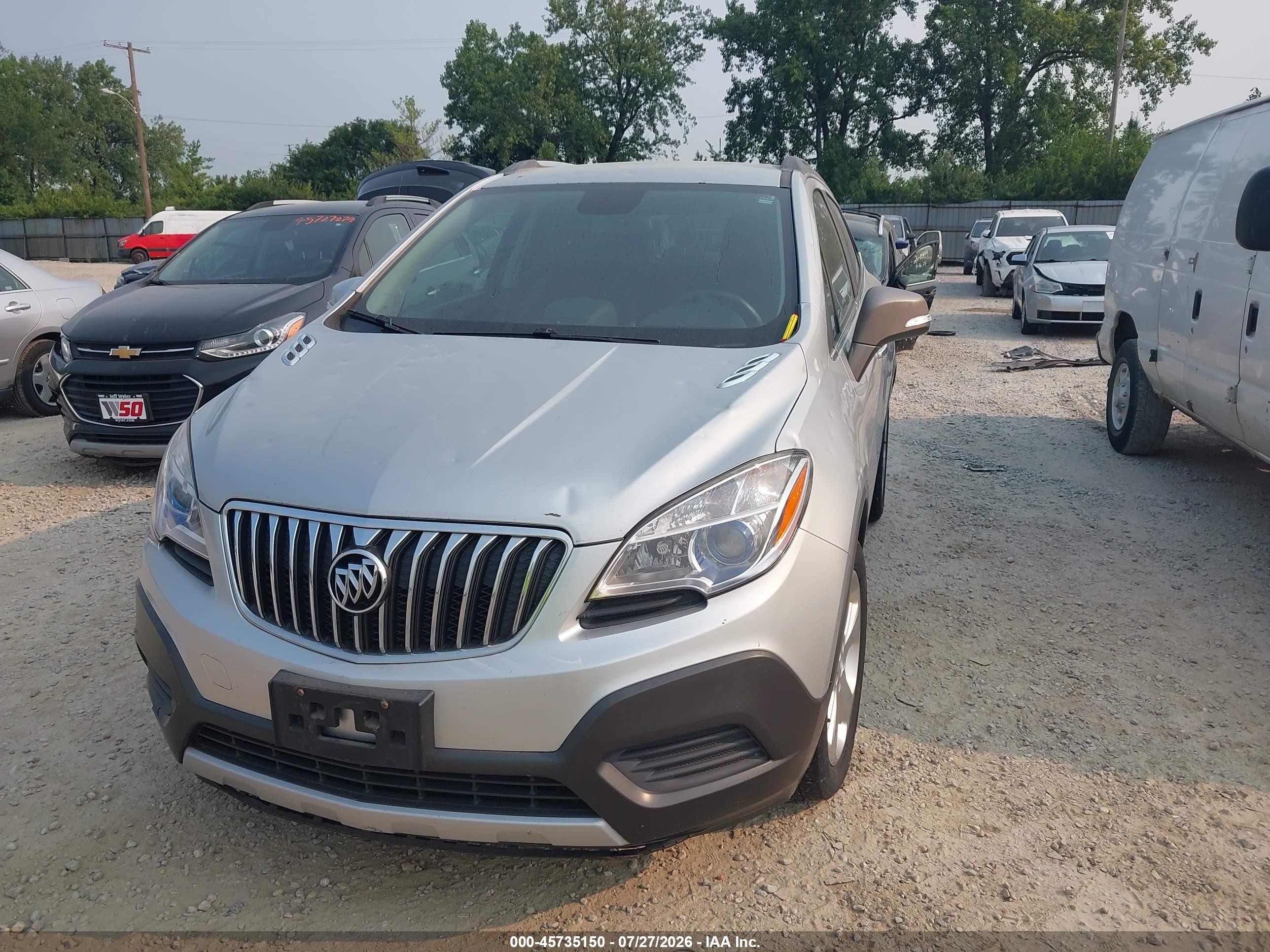 2015 Buick Encore   Silver vin: KL4CJESB5FB033590