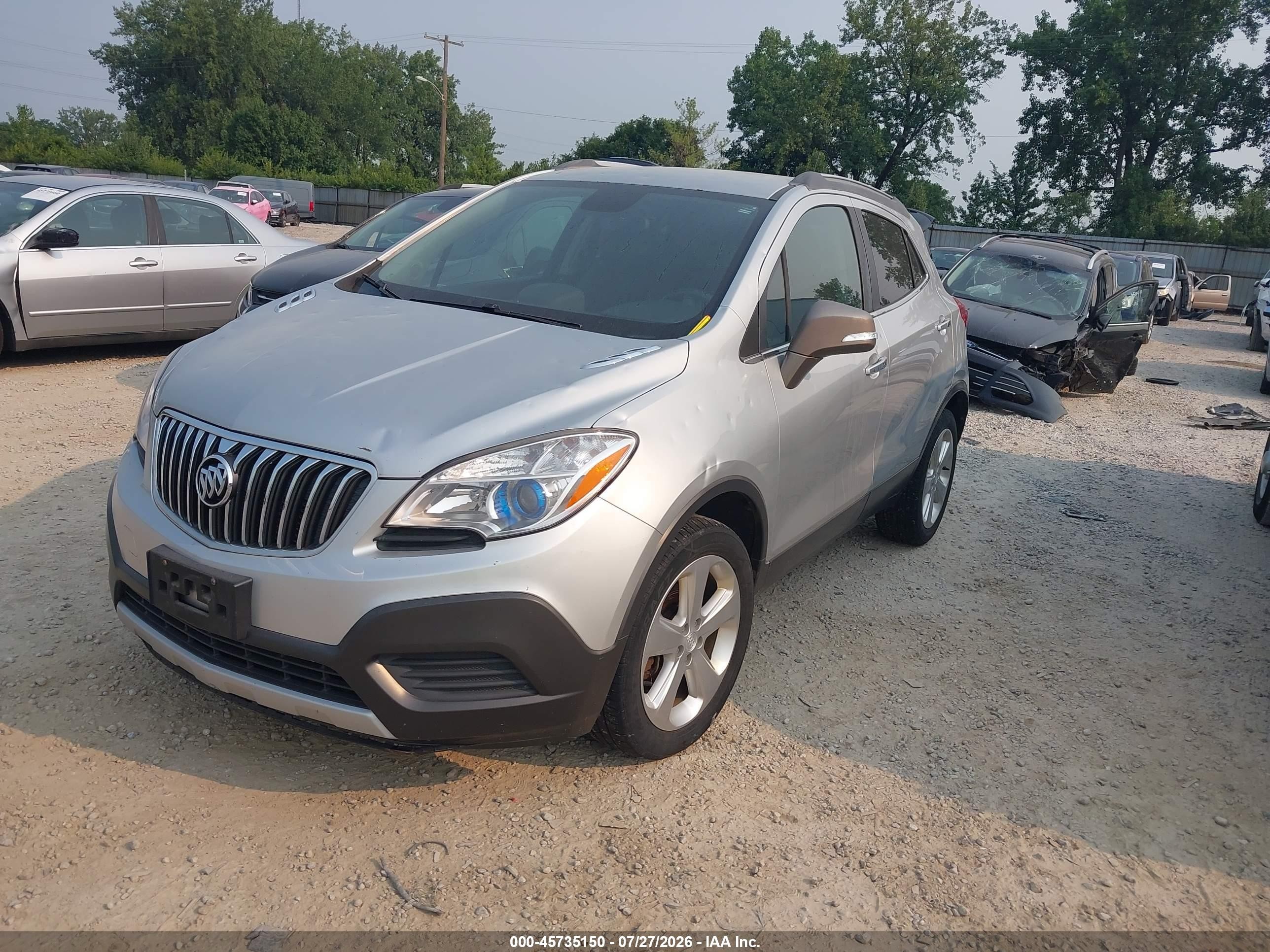 2015 Buick Encore   Silver vin: KL4CJESB5FB033590