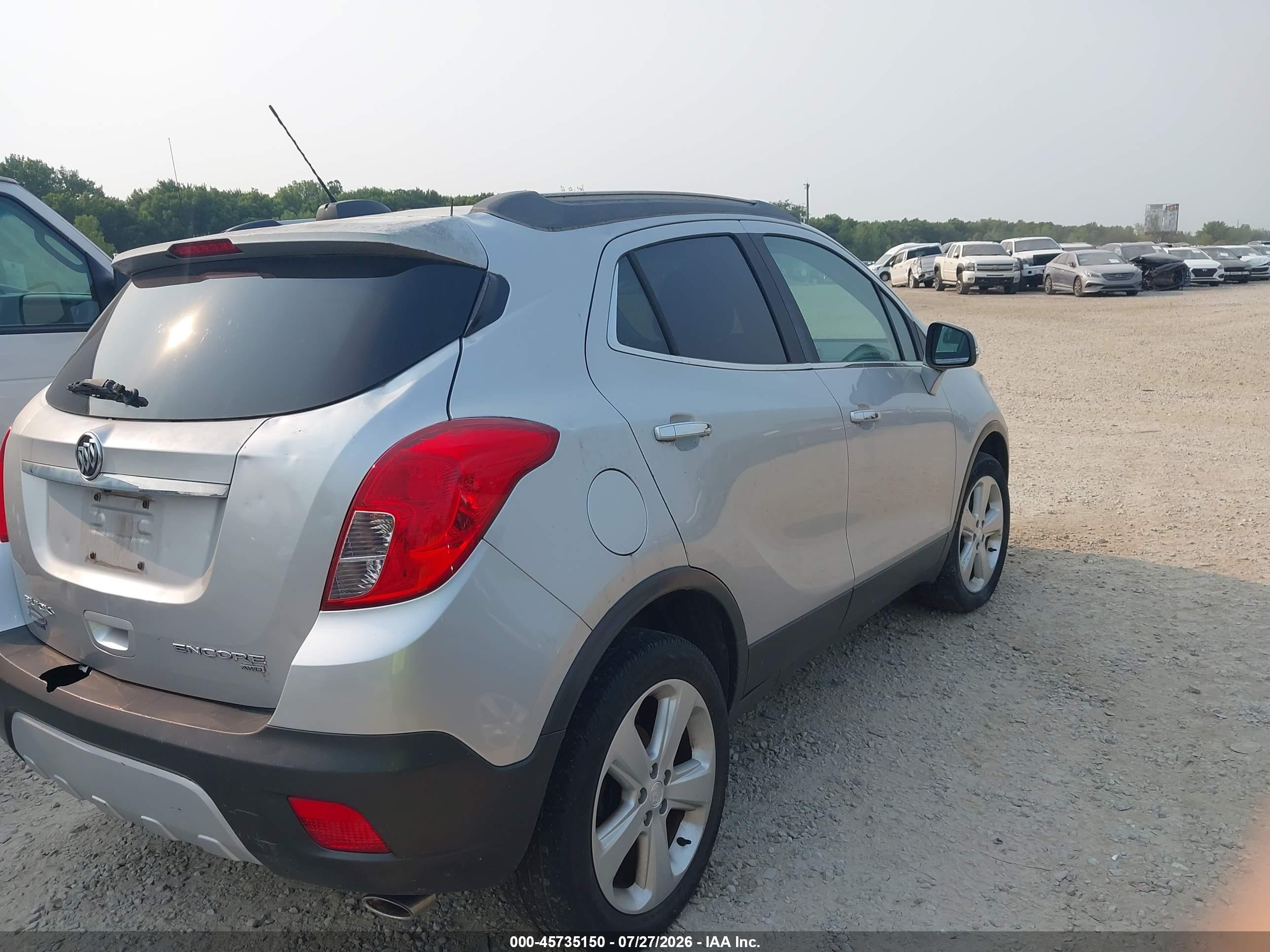 2015 Buick Encore   Silver vin: KL4CJESB5FB033590