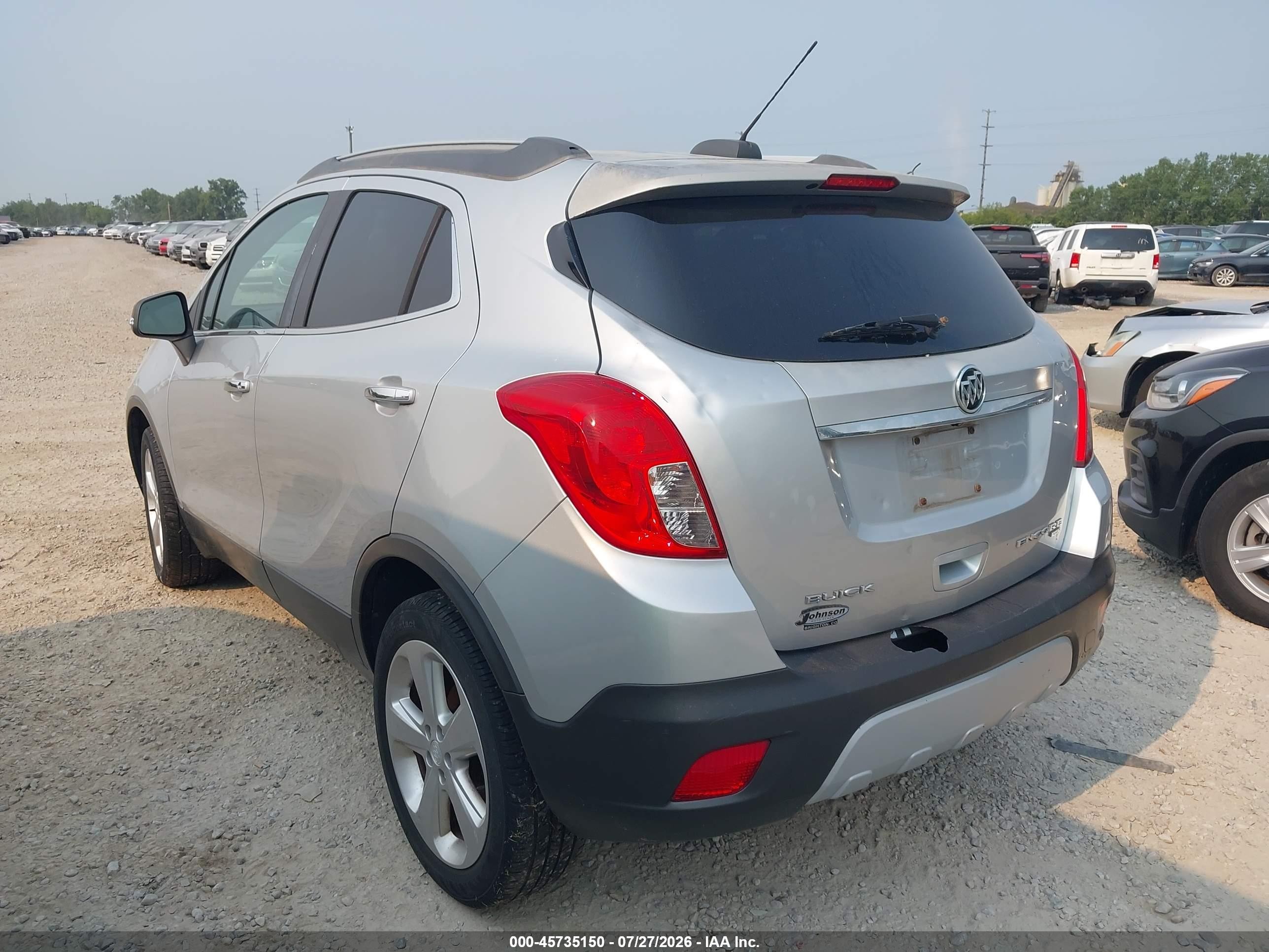 2015 Buick Encore   Silver vin: KL4CJESB5FB033590