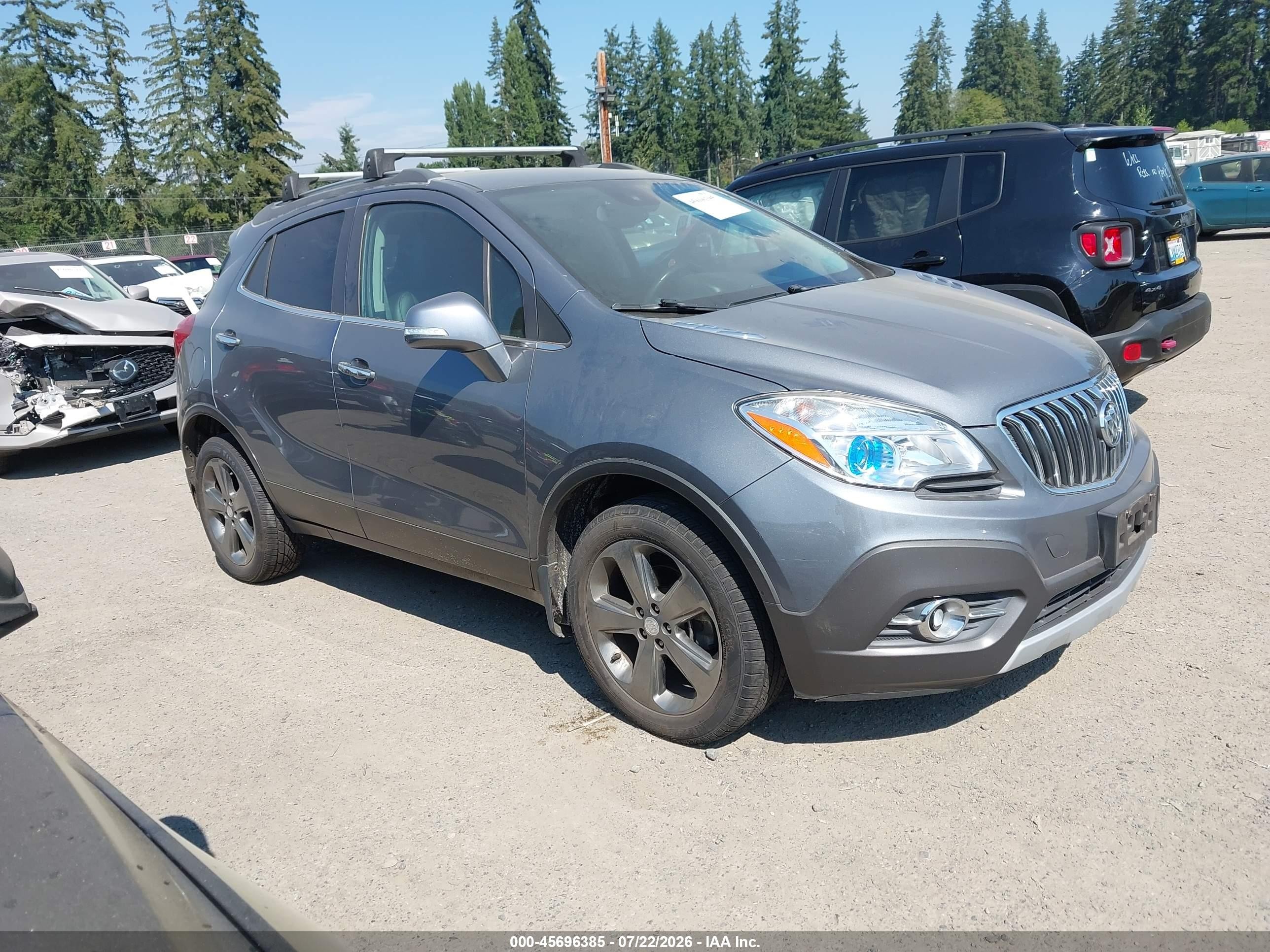 2014 Buick Encore Convenience Серый vin: KL4CJFSB0EB727382