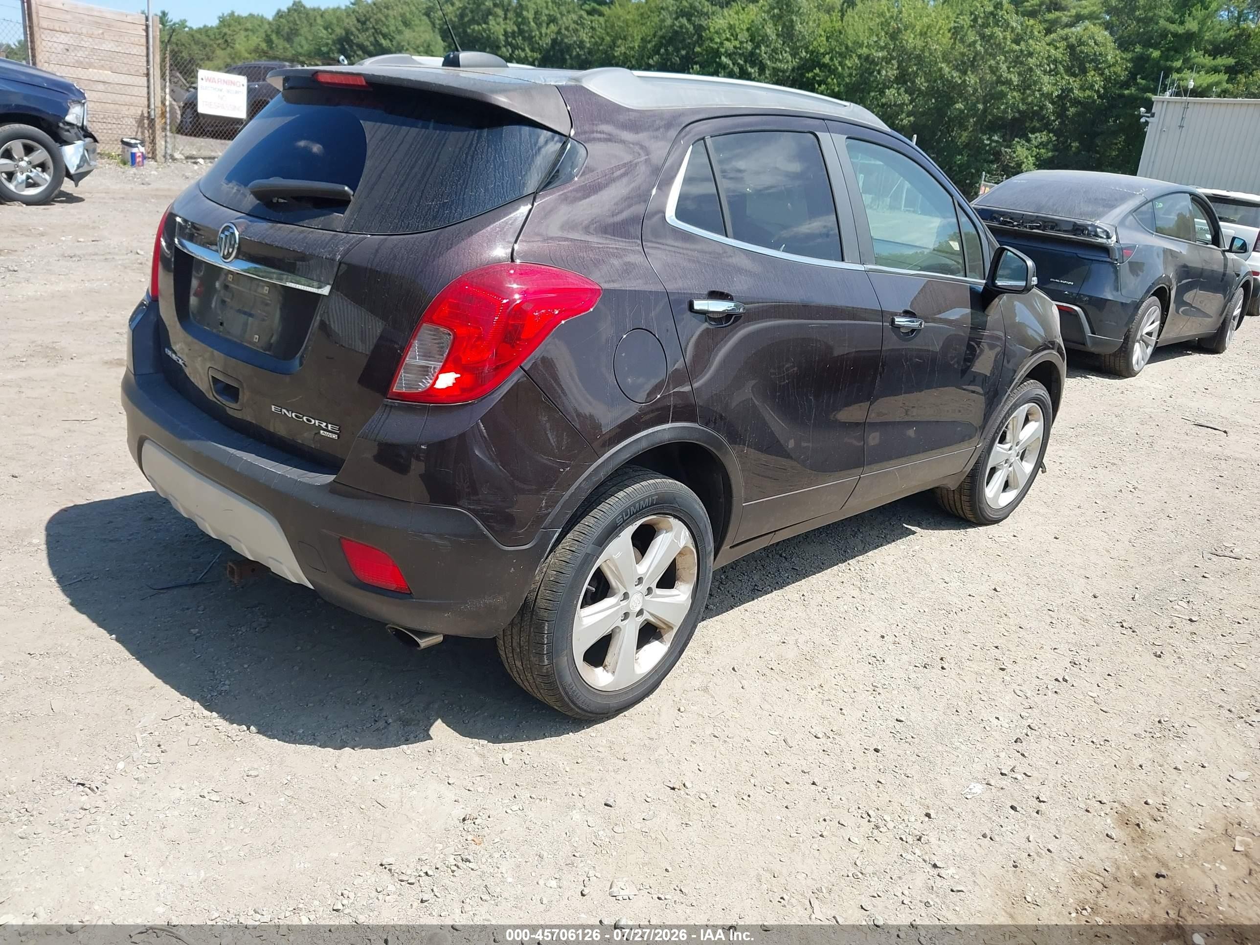 2015 Buick Encore Convenience Бордовый vin: KL4CJFSB1FB083876