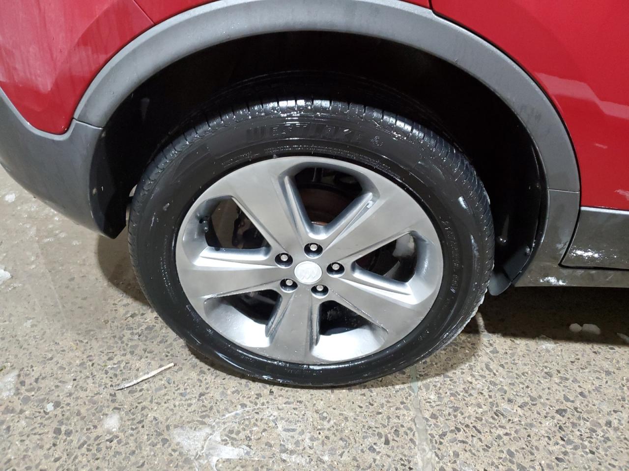 2014 Buick Encore Convenience Red vin: KL4CJFSB2EB592017 Damage: Right Rear Wheel, Curb Rash, 2 To 3 Inches