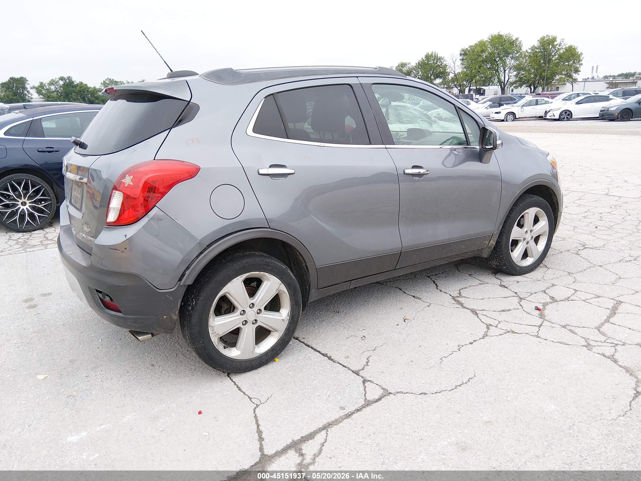2015 Buick Encore Convenience Серый vin: KL4CJFSB3FB064908