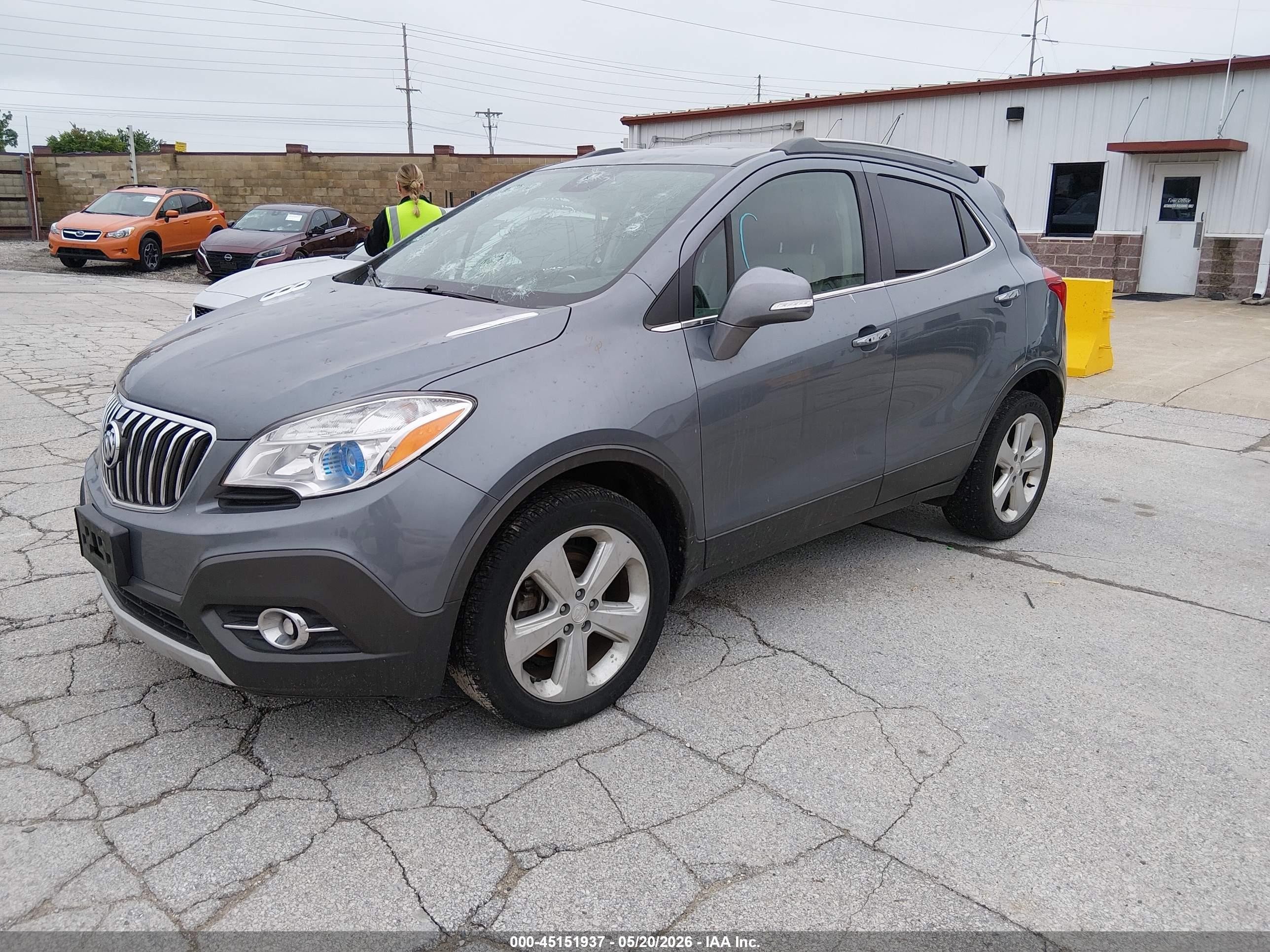 2015 Buick Encore Convenience Серый vin: KL4CJFSB3FB064908