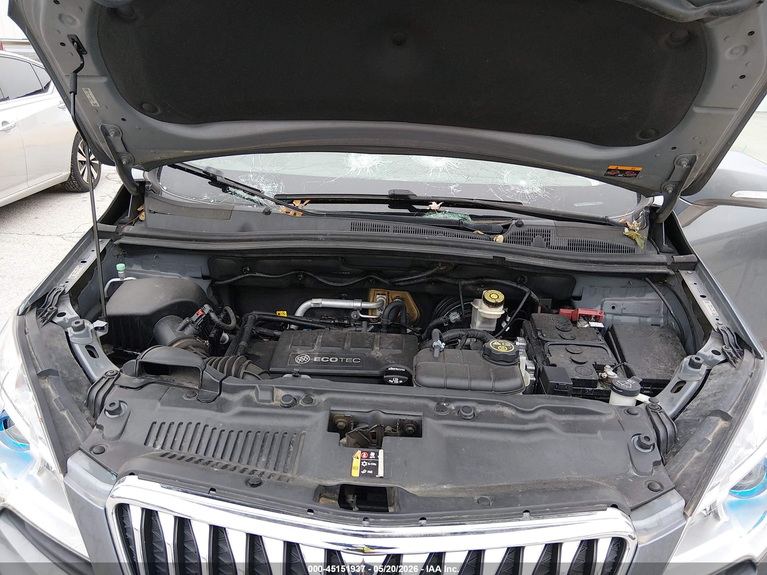 2015 Buick Encore Convenience Серый vin: KL4CJFSB3FB064908