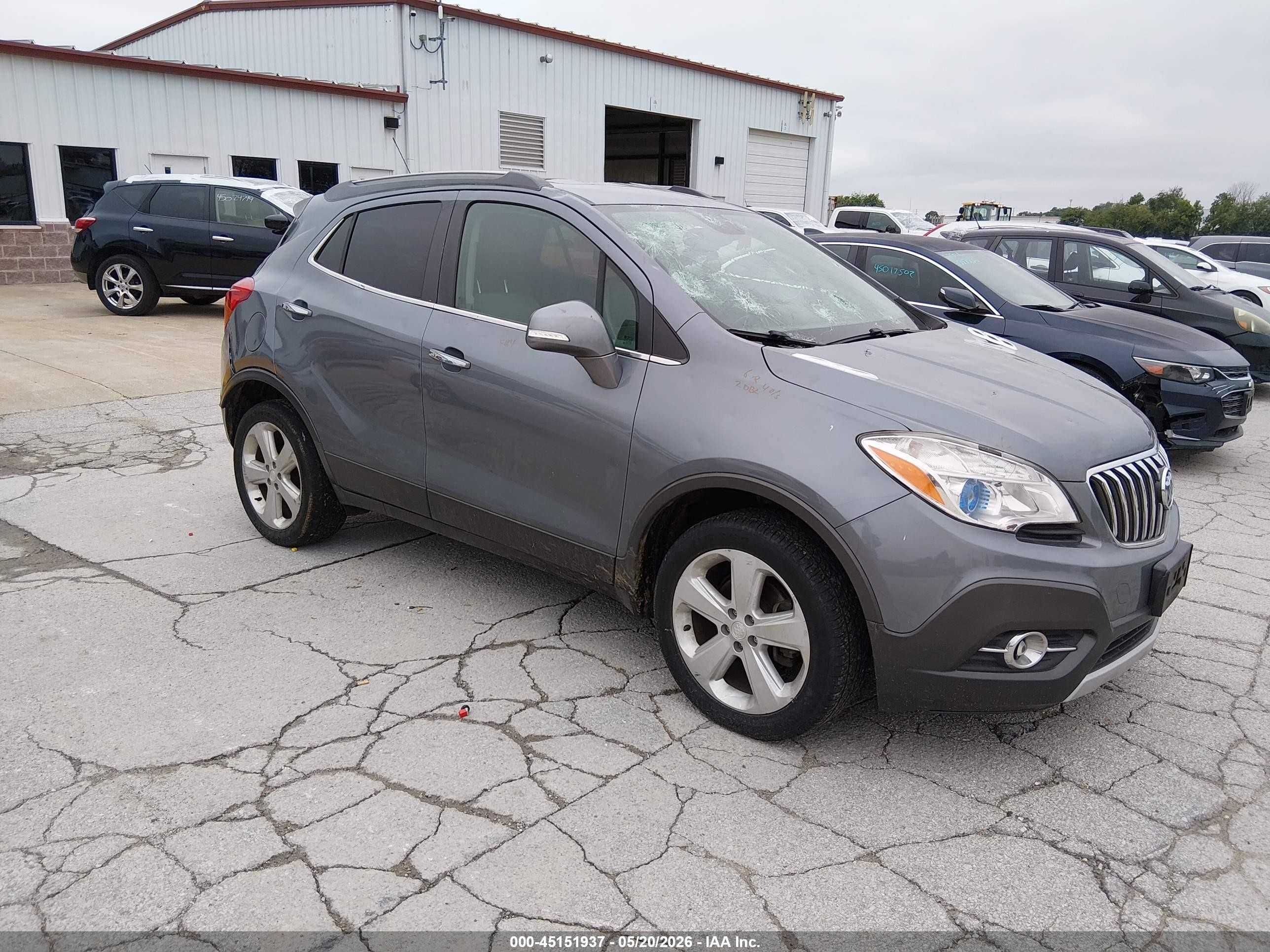 2015 Buick Encore Convenience Серый vin: KL4CJFSB3FB064908