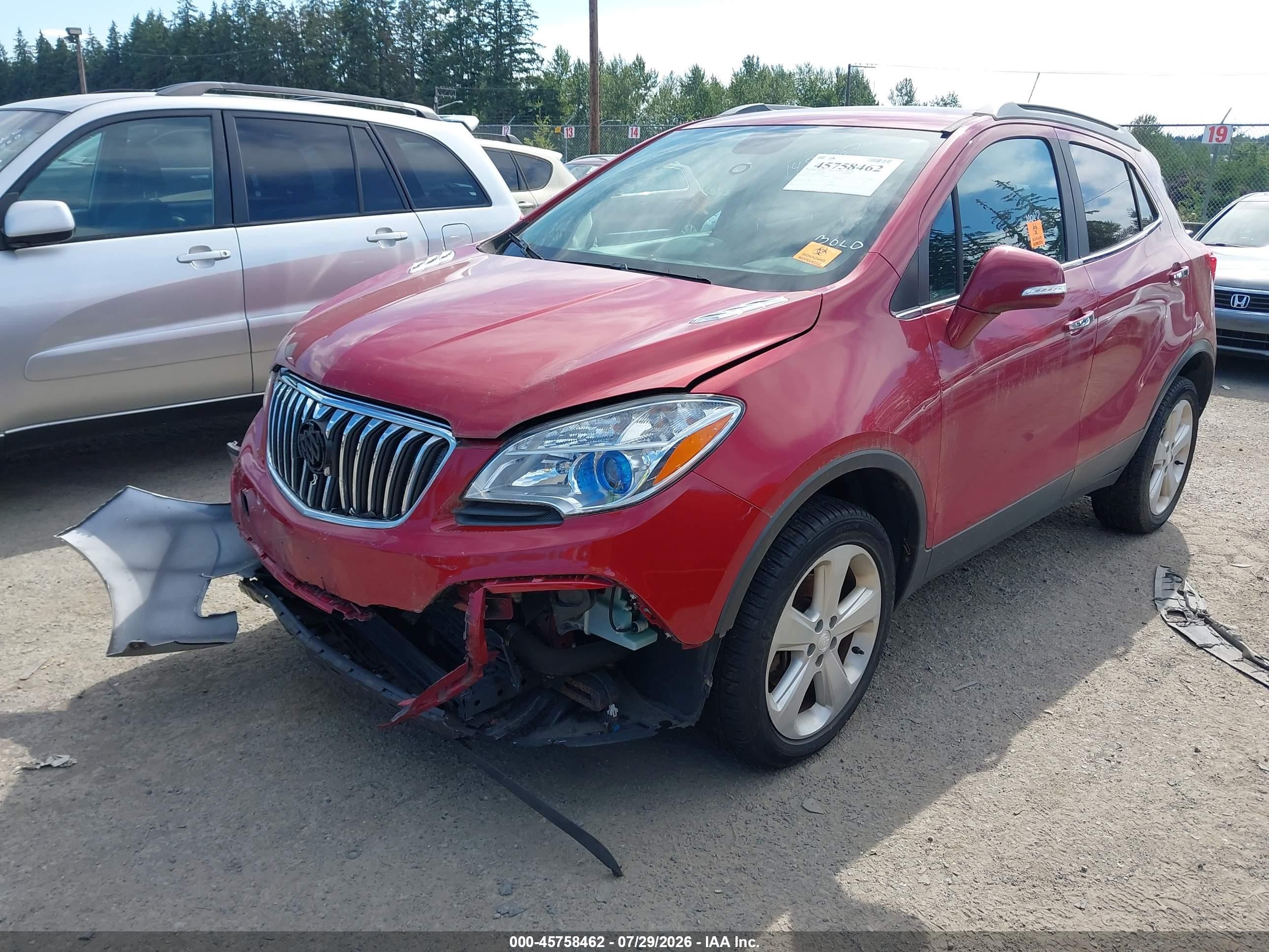 2015 Buick Encore Convenience Red vin: KL4CJFSB3FB250920