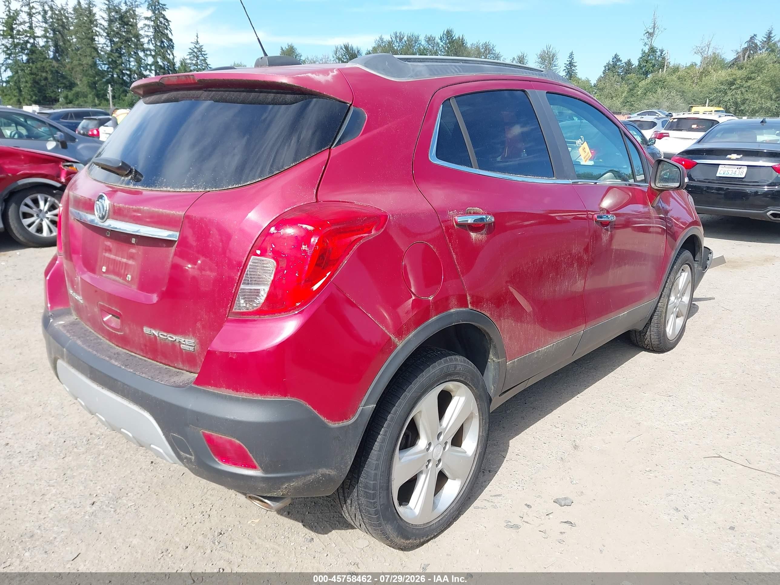 2015 Buick Encore Convenience Red vin: KL4CJFSB3FB250920