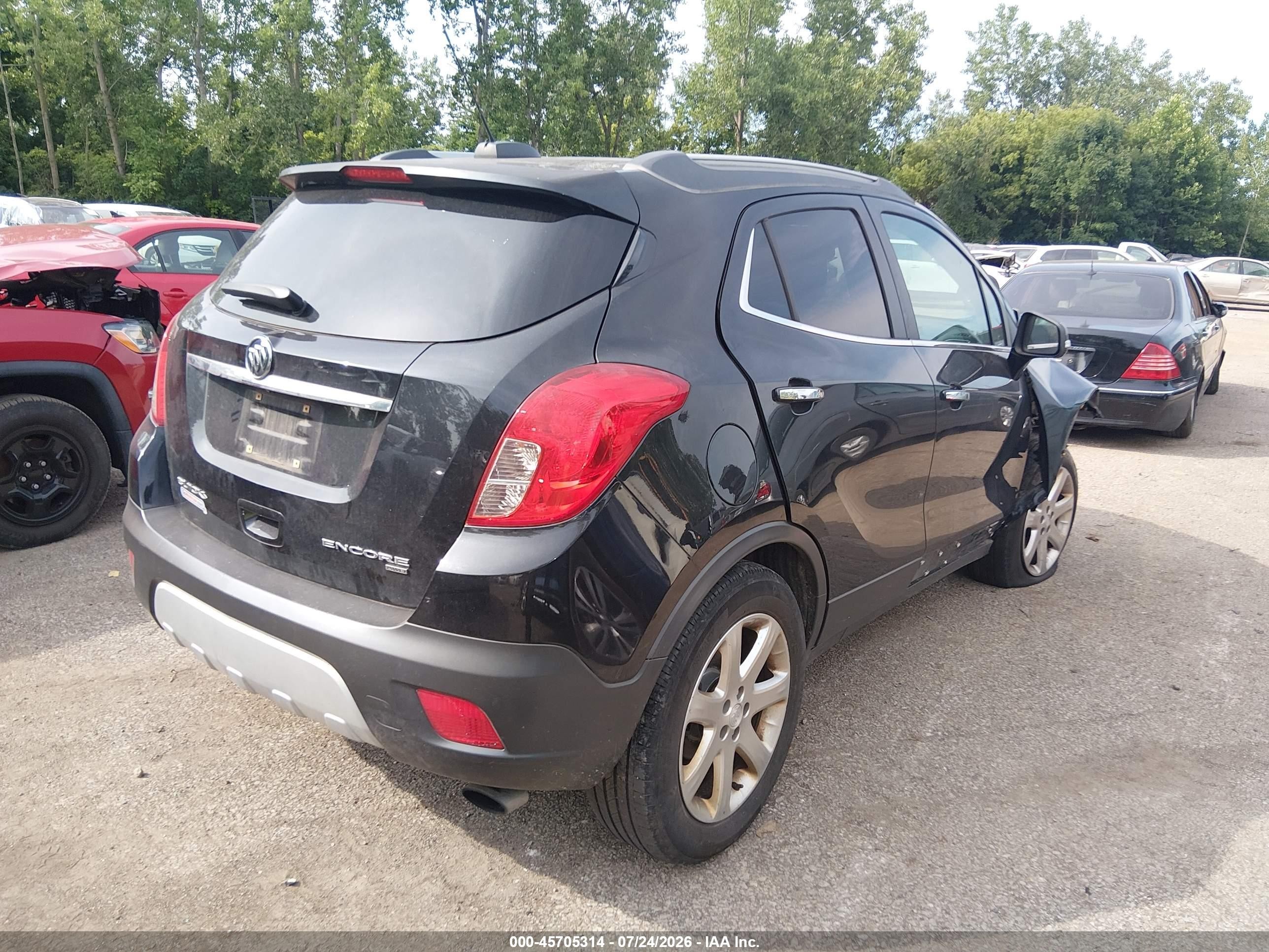 2015 Buick Encore Convenience Черный vin: KL4CJFSB4FB253163