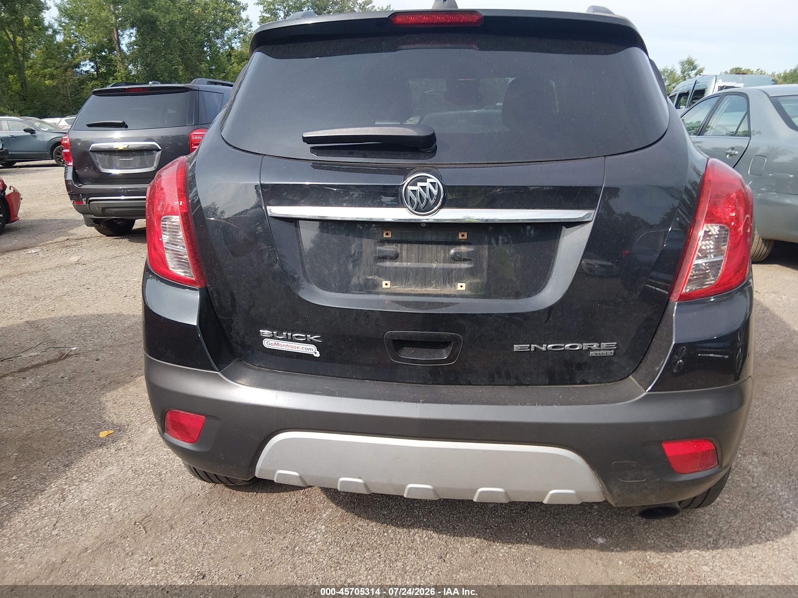 2015 Buick Encore Convenience Черный vin: KL4CJFSB4FB253163