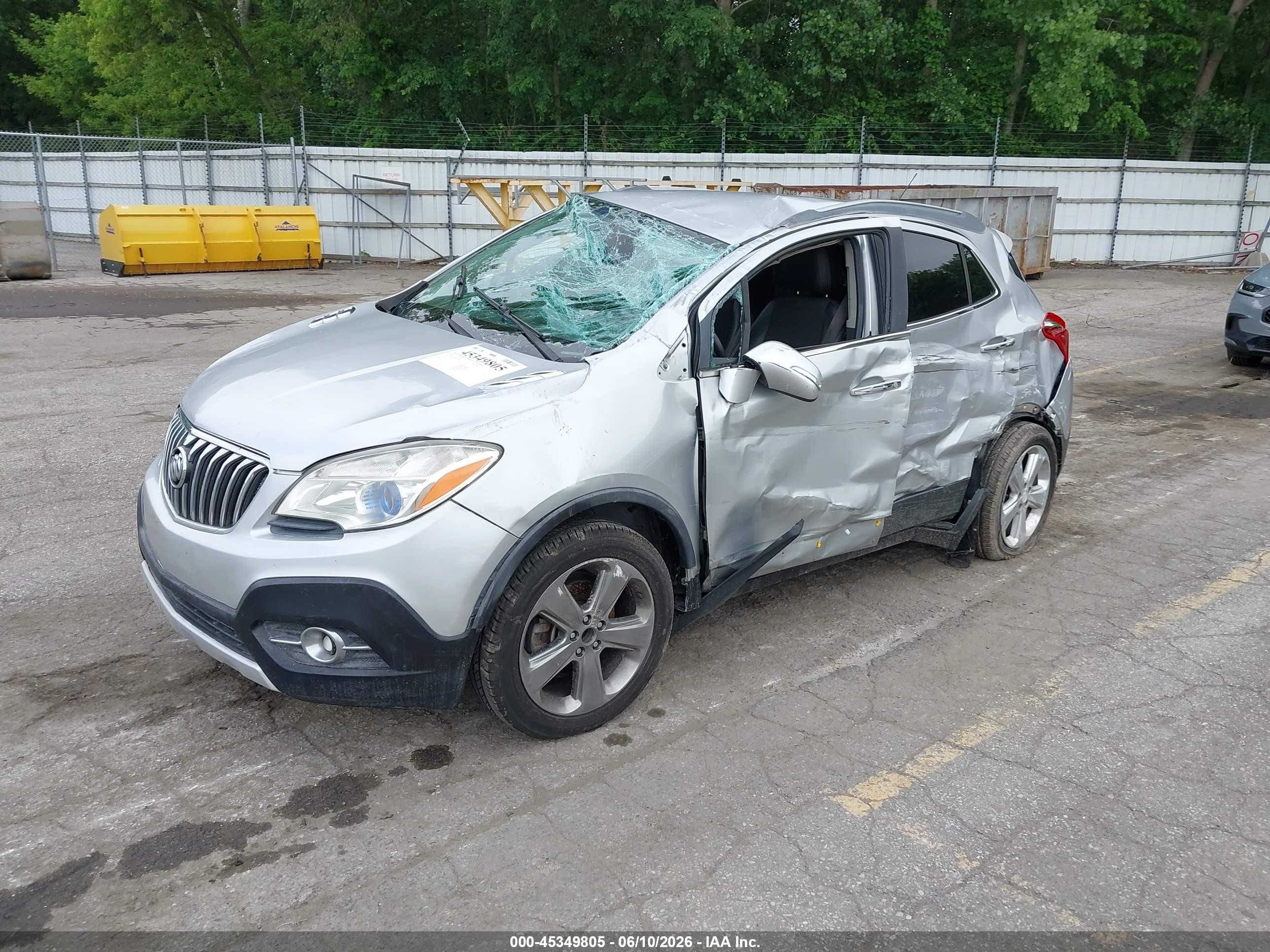 2015 Buick Encore Convenience Silver vin: KL4CJFSB5FB173340