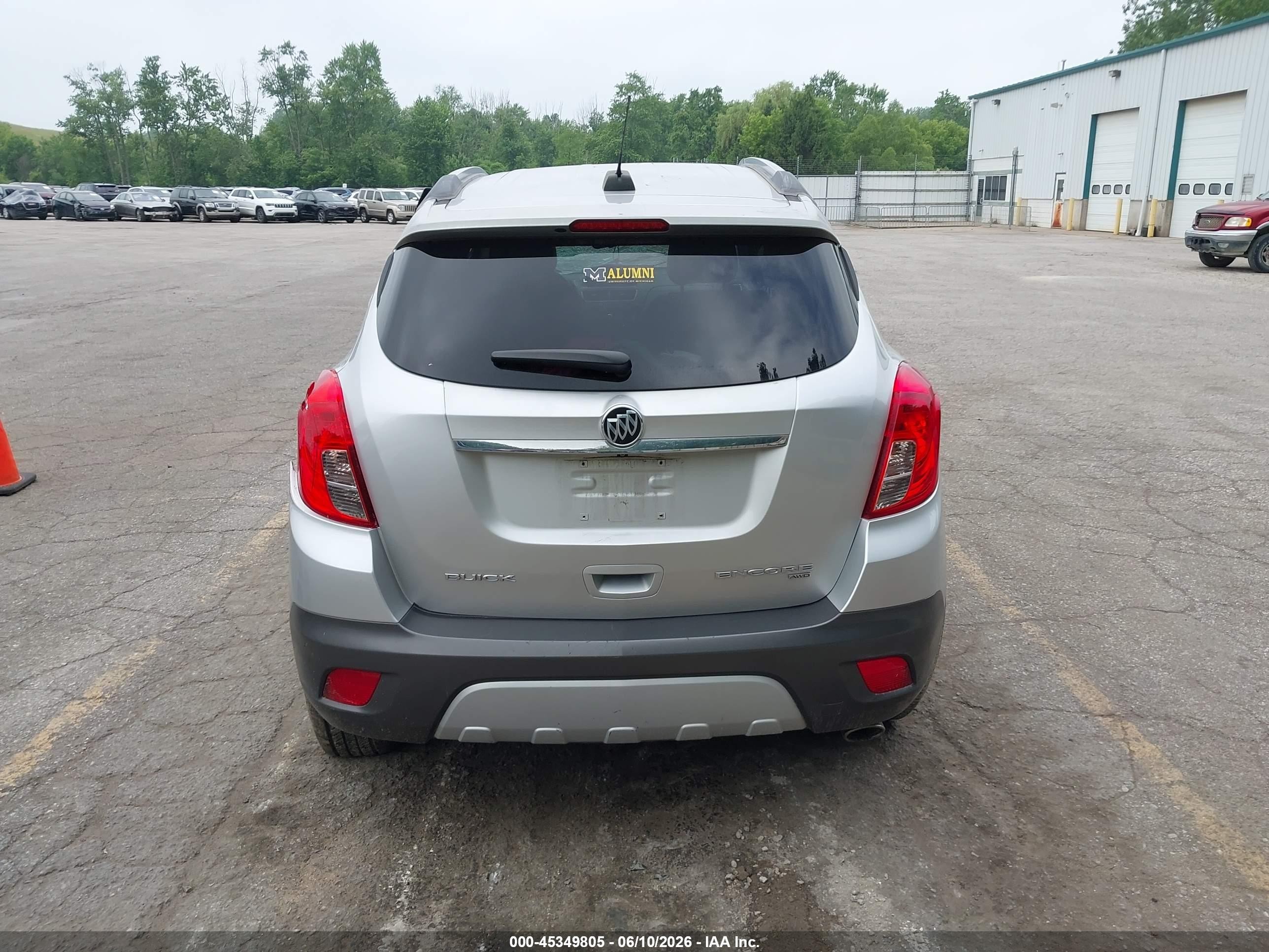 2015 Buick Encore Convenience Silver vin: KL4CJFSB5FB173340