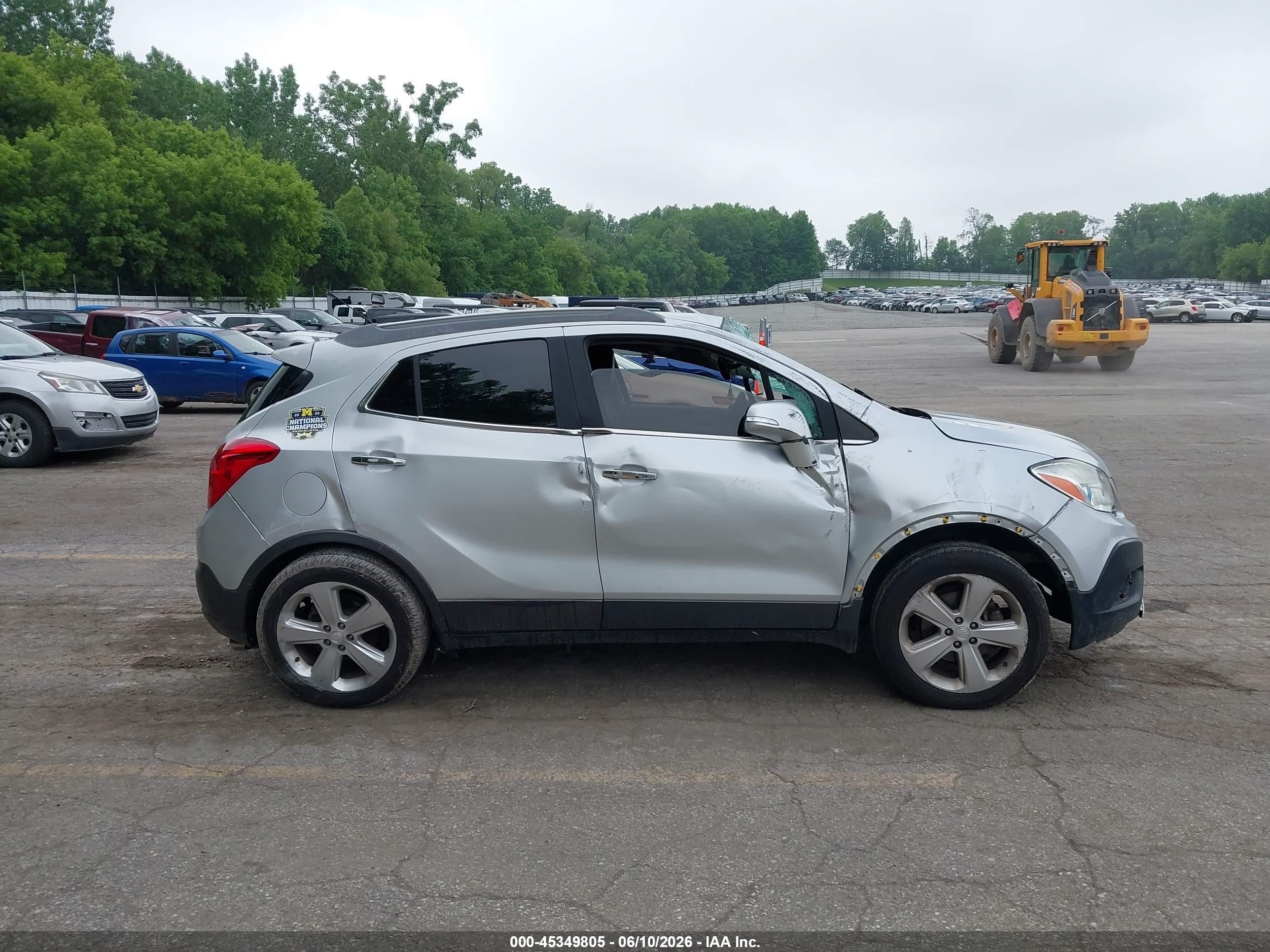 2015 Buick Encore Convenience Silver vin: KL4CJFSB5FB173340