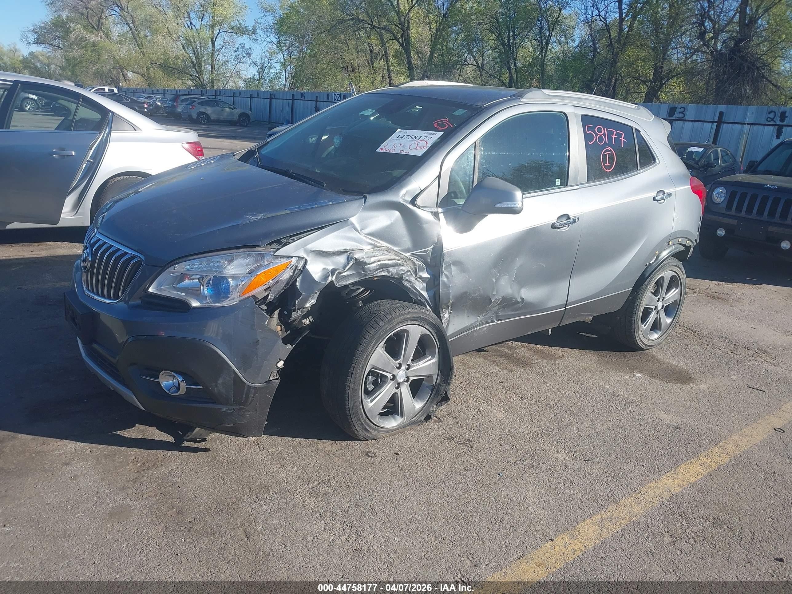 2014 Buick Encore Convenience Gray vin: KL4CJFSB6EB611510