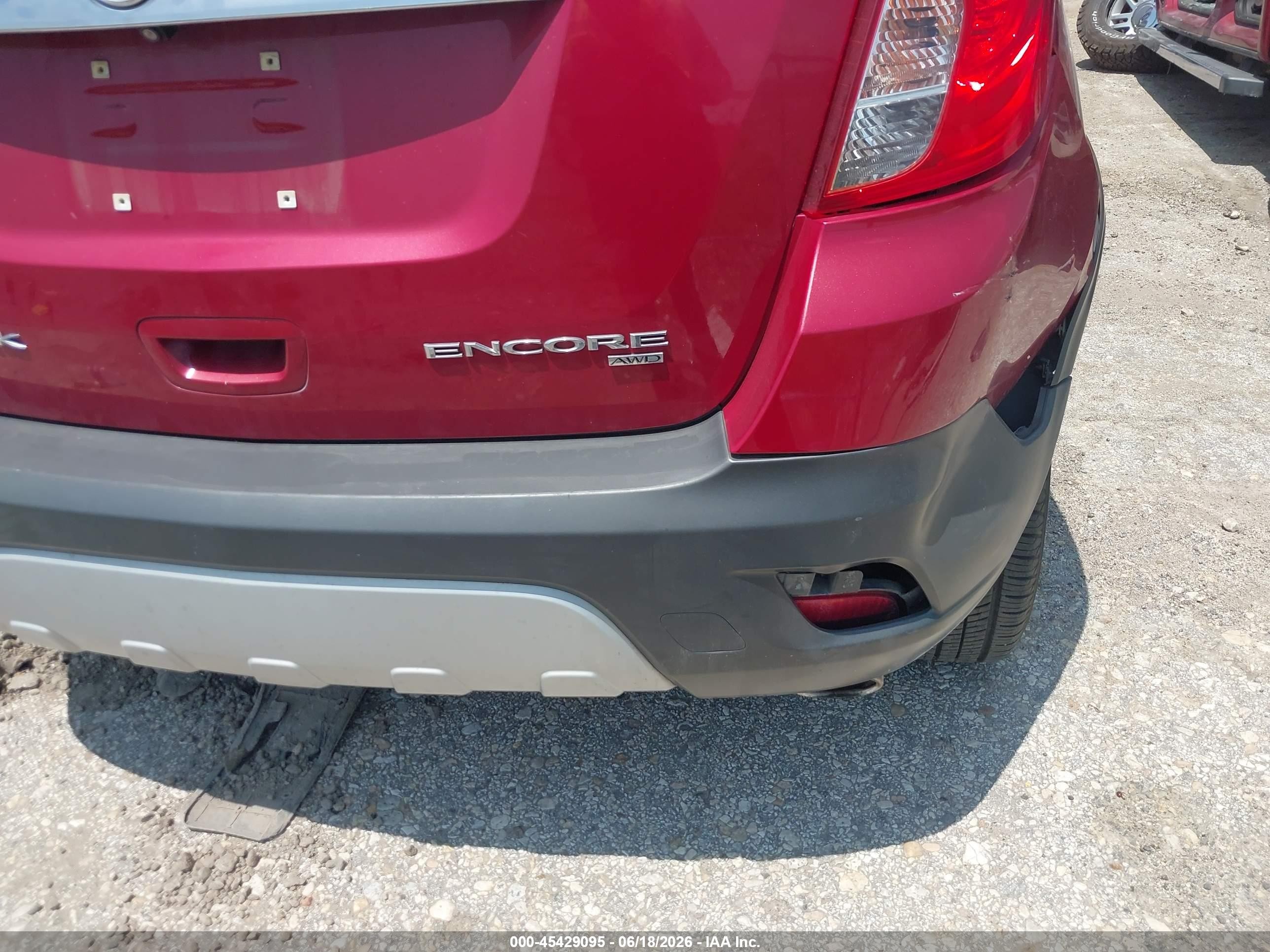 2015 Buick Encore Convenience Red vin: KL4CJFSB6FB145448