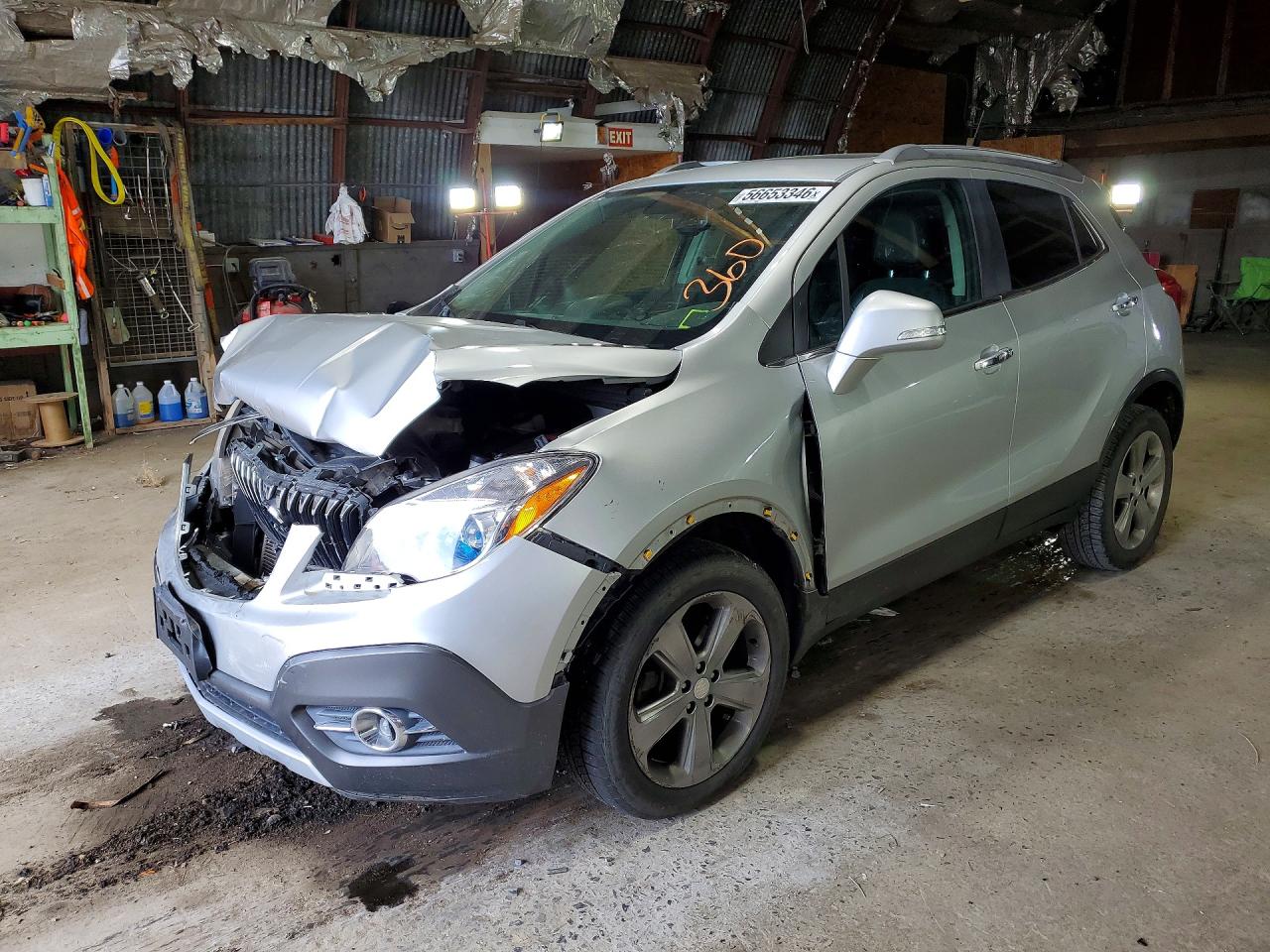 2014 Buick Encore Convenience Silver vin: KL4CJFSB7EB754496