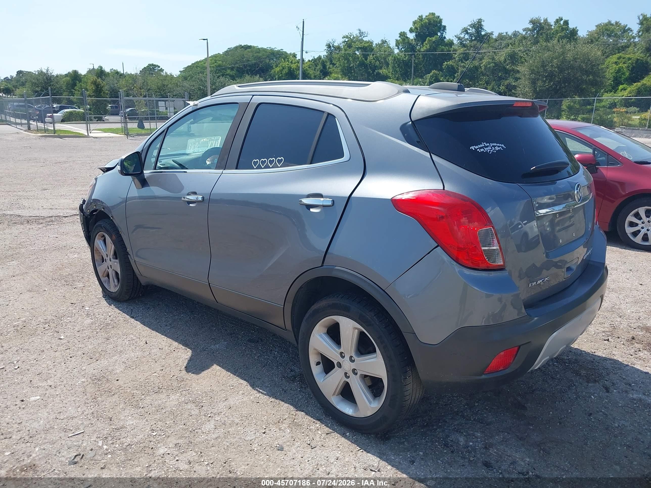 2015 Buick Encore Convenience Gray vin: KL4CJFSB7FB038537