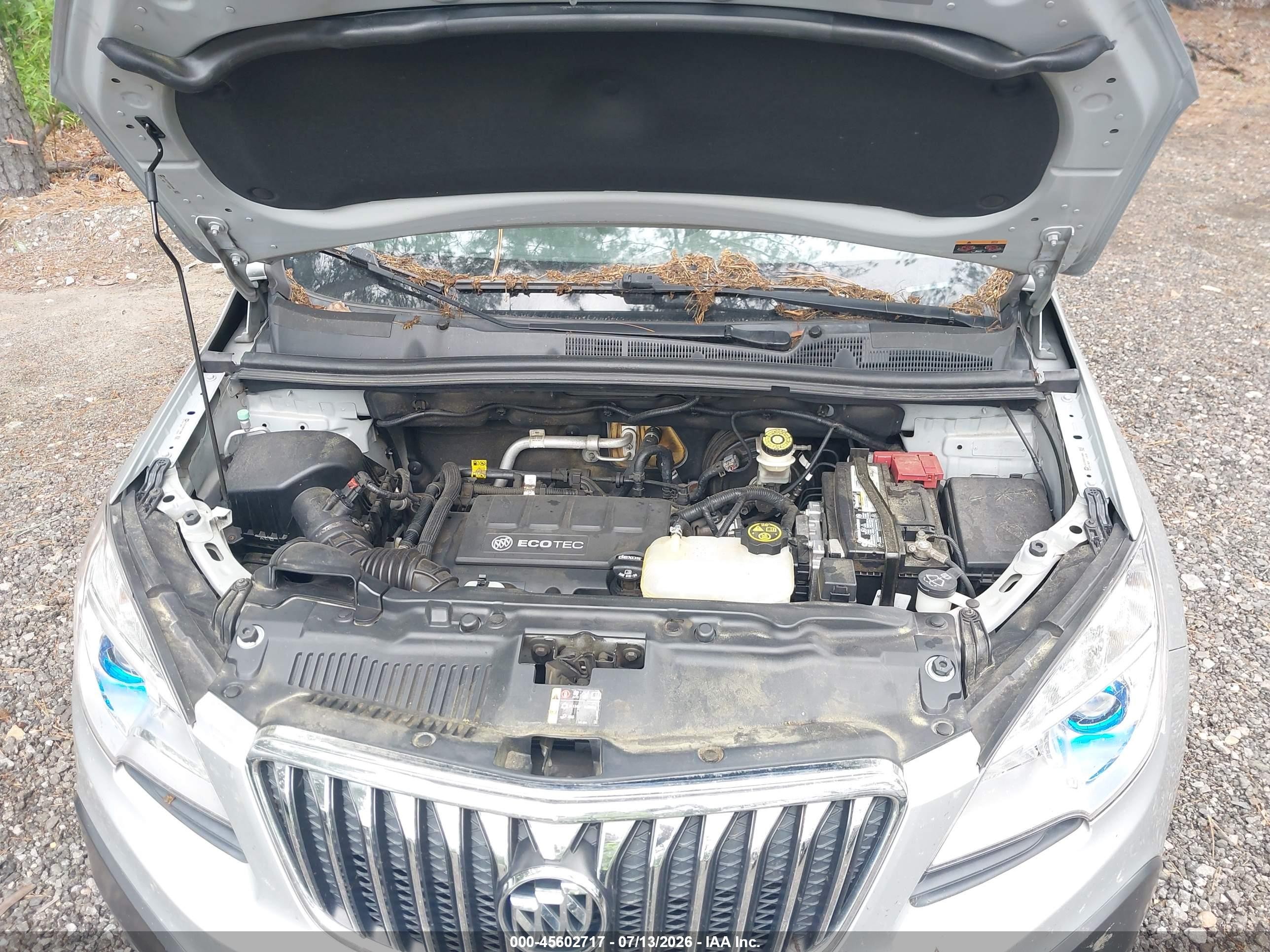 2015 Buick Encore Convenience Silver vin: KL4CJFSB9FB130006