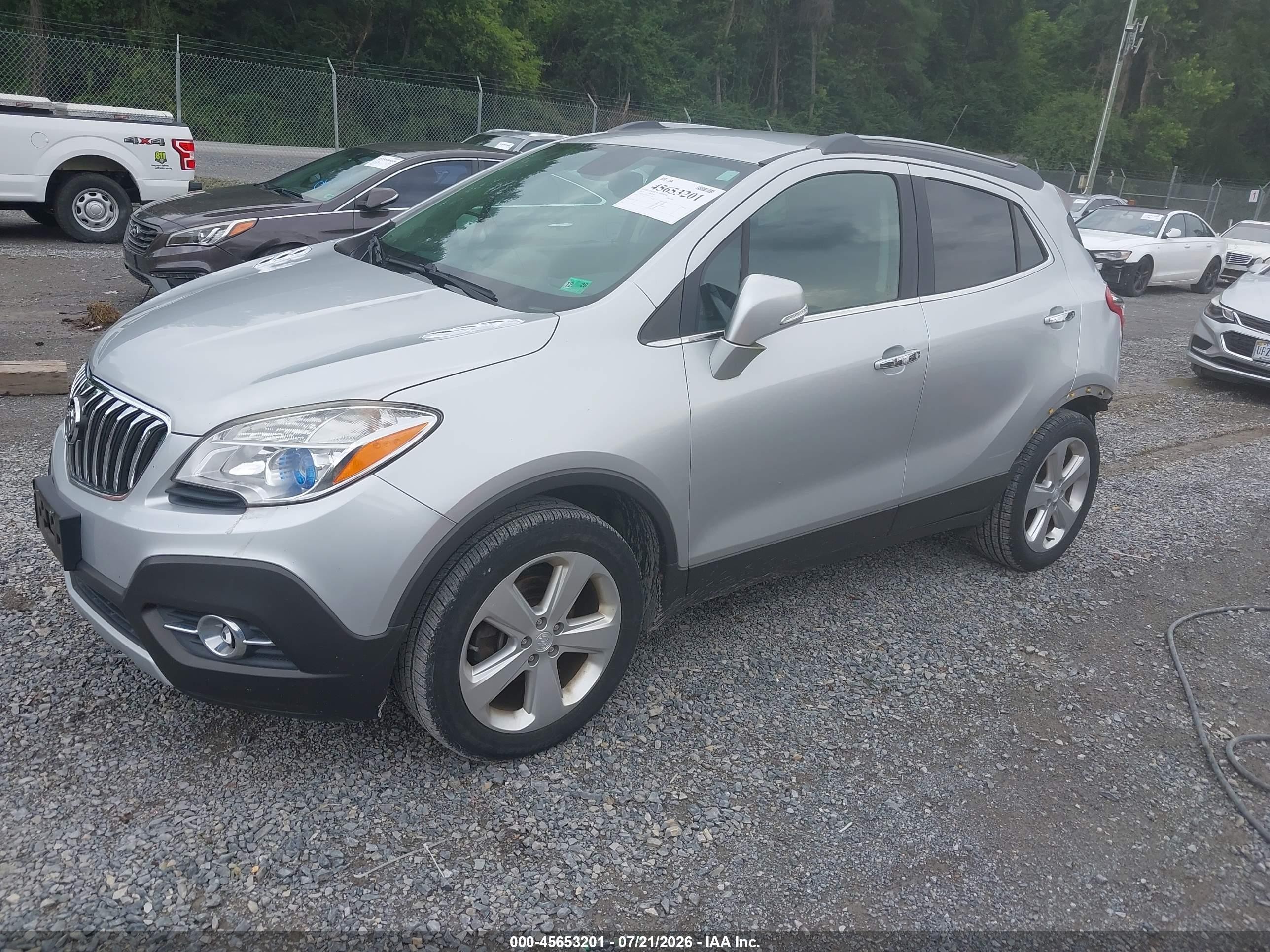2015 Buick Encore Convenience Silver vin: KL4CJFSB9FB131348