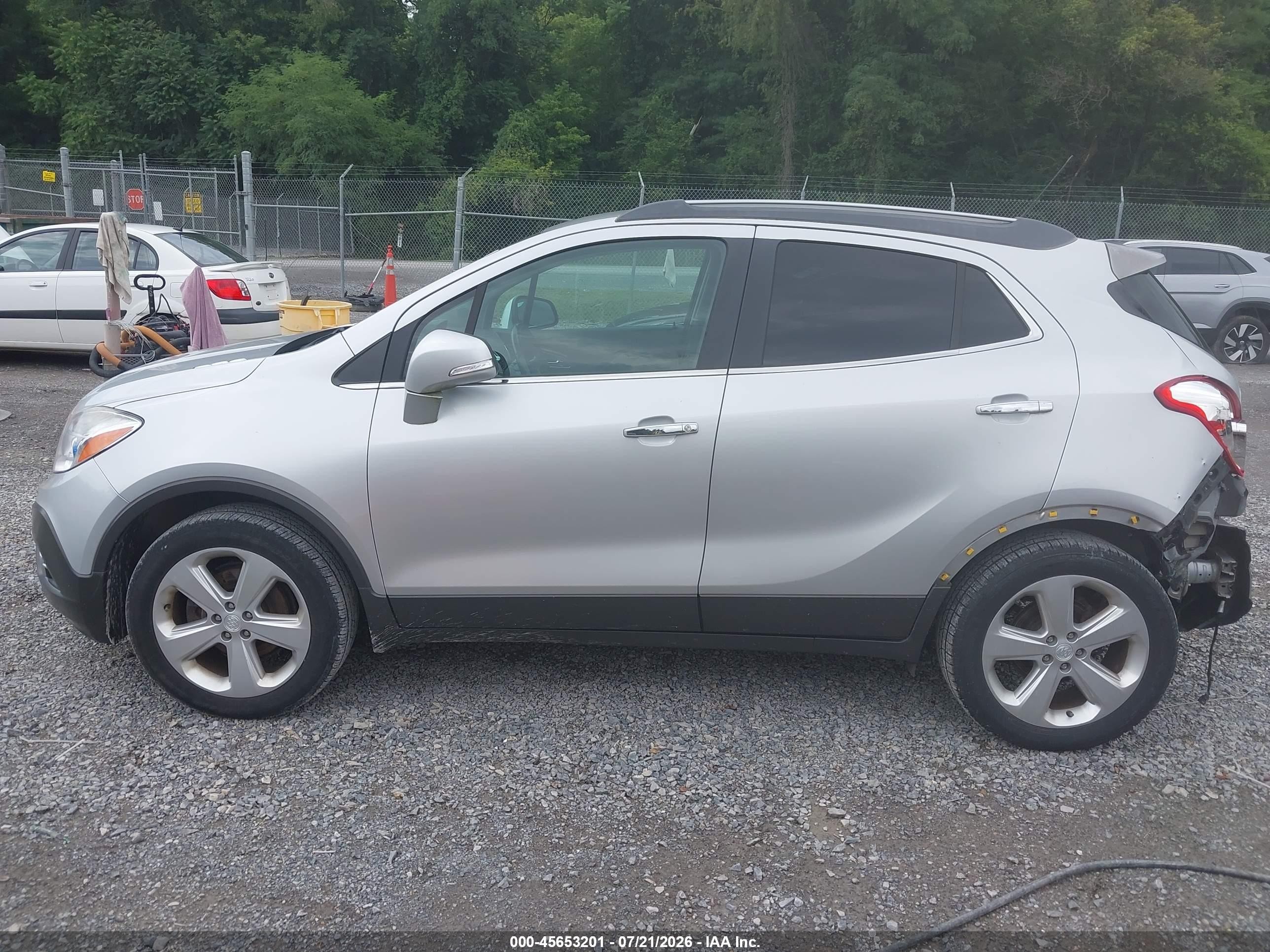 2015 Buick Encore Convenience Silver vin: KL4CJFSB9FB131348