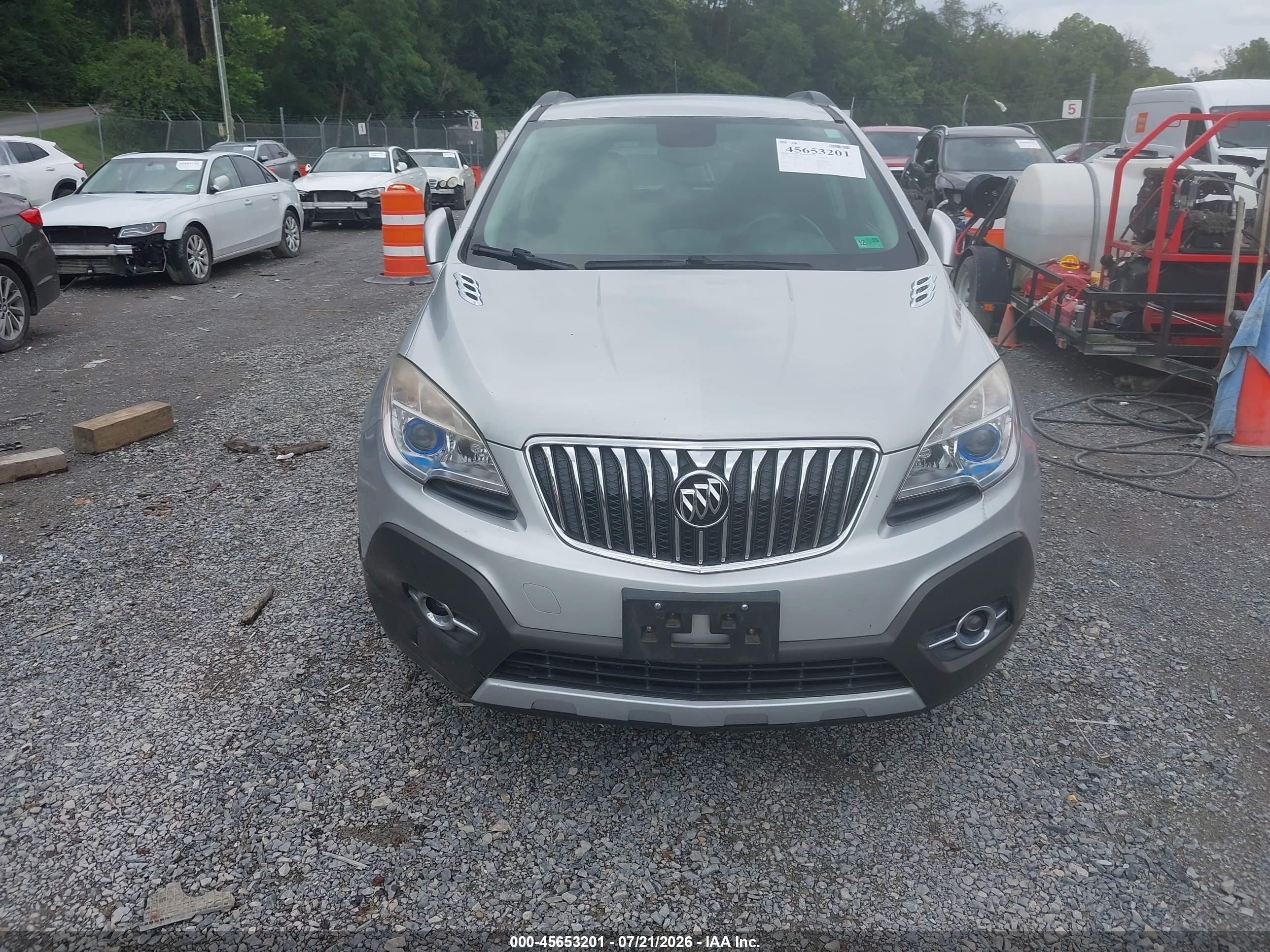 2015 Buick Encore Convenience Silver vin: KL4CJFSB9FB131348