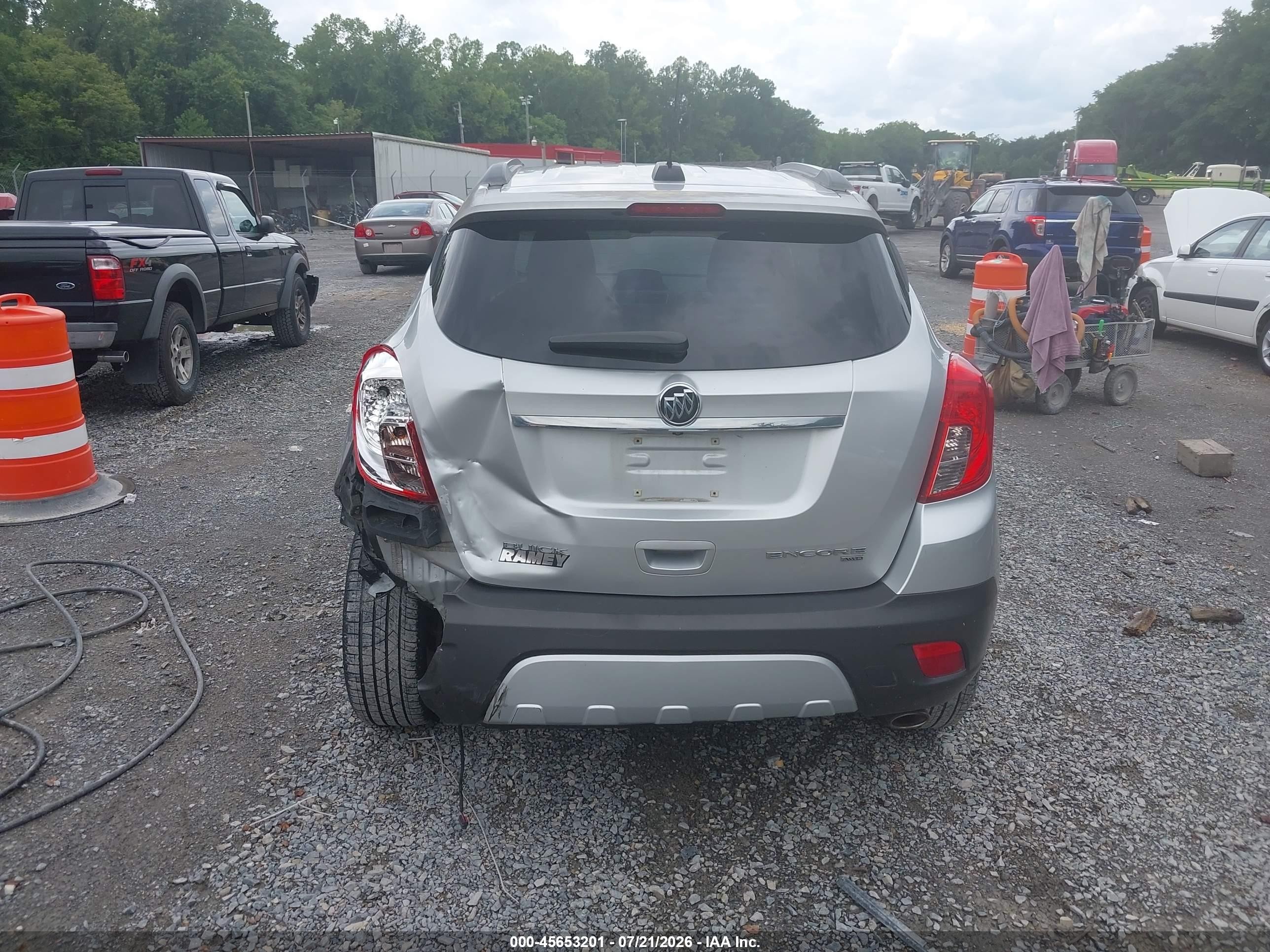 2015 Buick Encore Convenience Silver vin: KL4CJFSB9FB131348