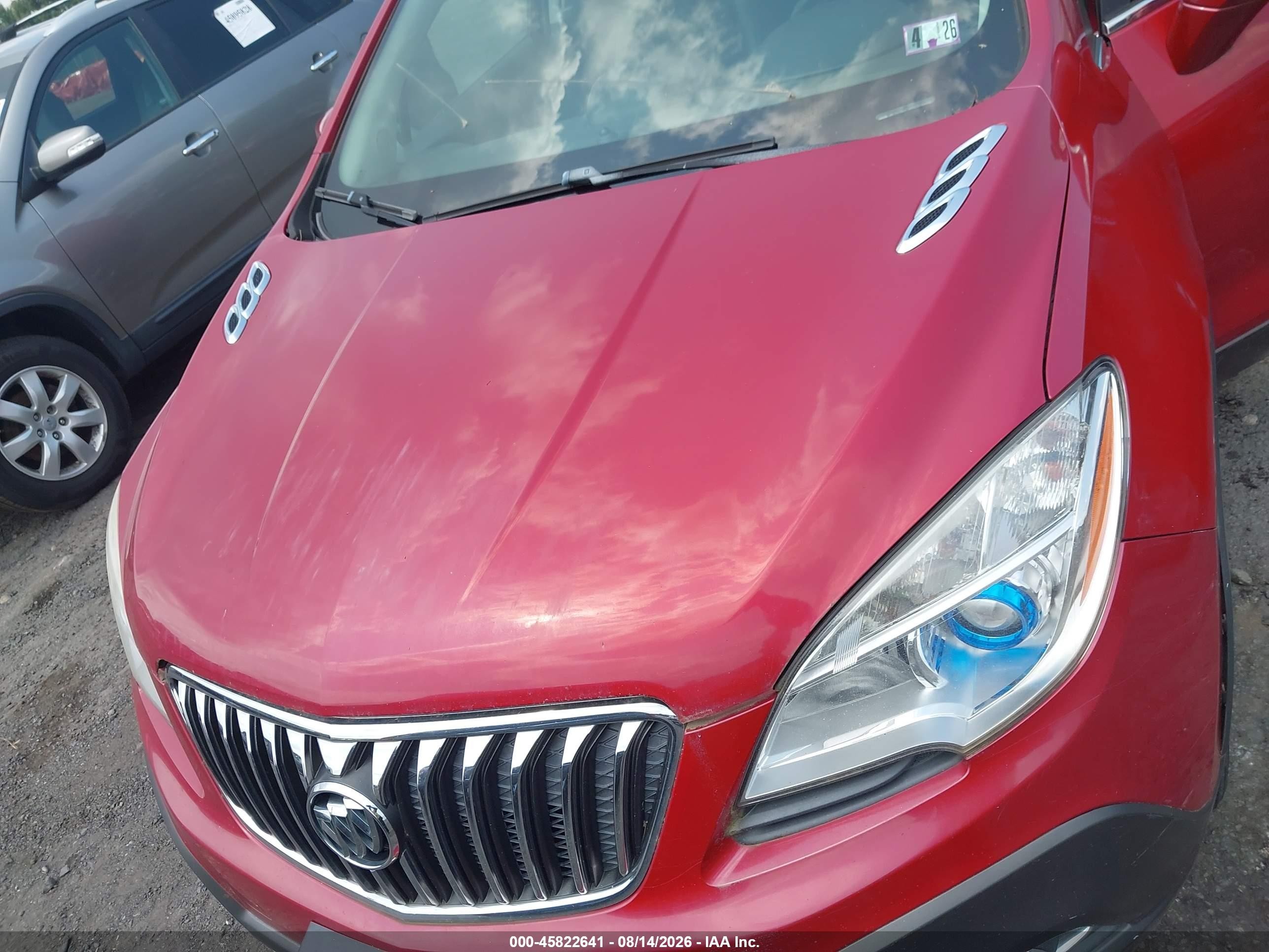 2014 Buick Encore Convenience Красный vin: KL4CJFSBXEB733402