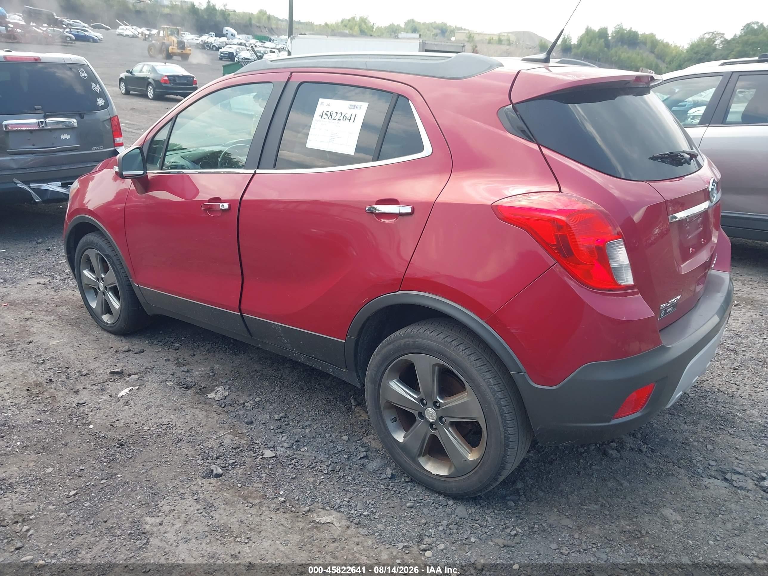 2014 Buick Encore Convenience Красный vin: KL4CJFSBXEB733402