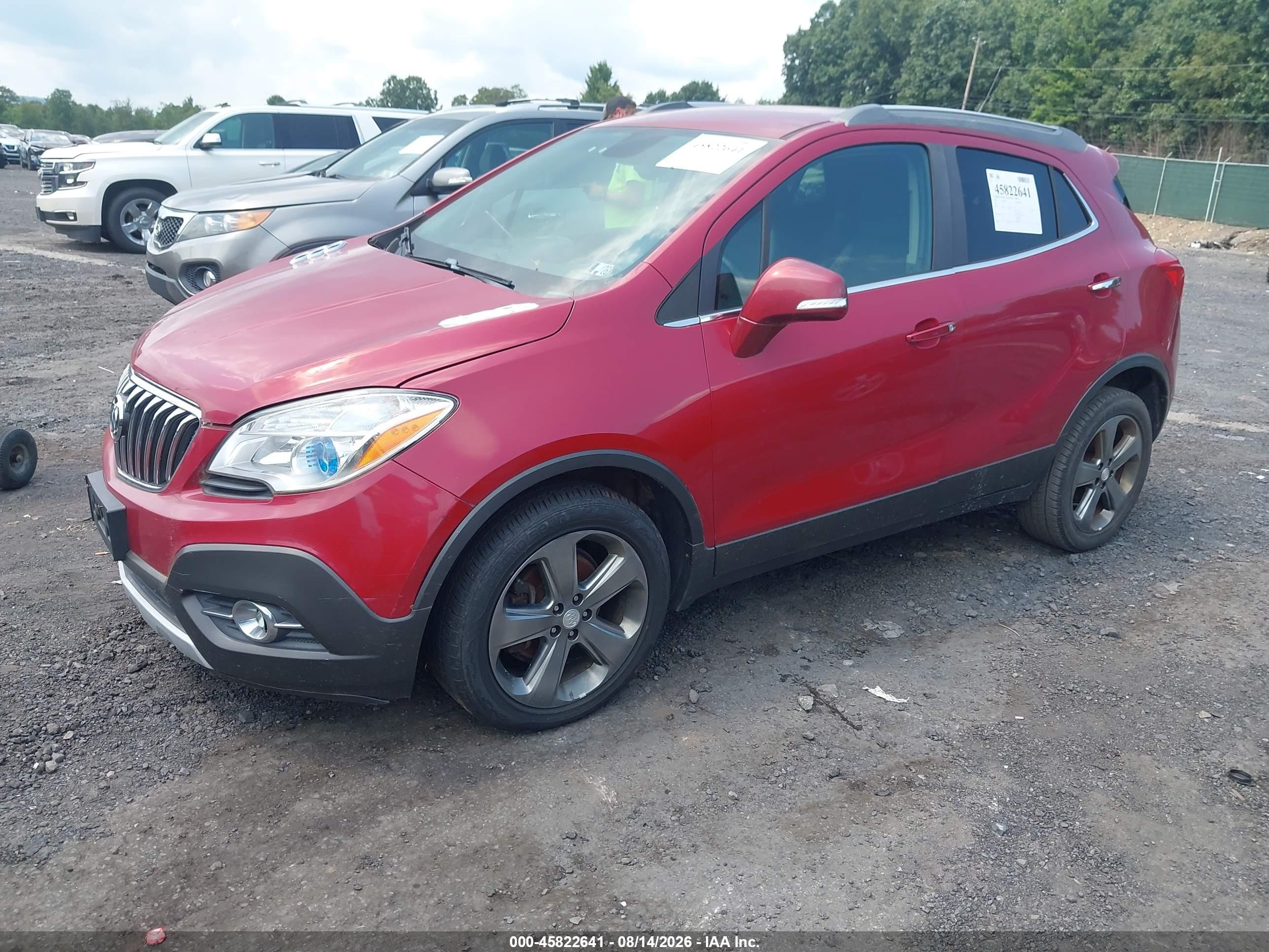 2014 Buick Encore Convenience Красный vin: KL4CJFSBXEB733402