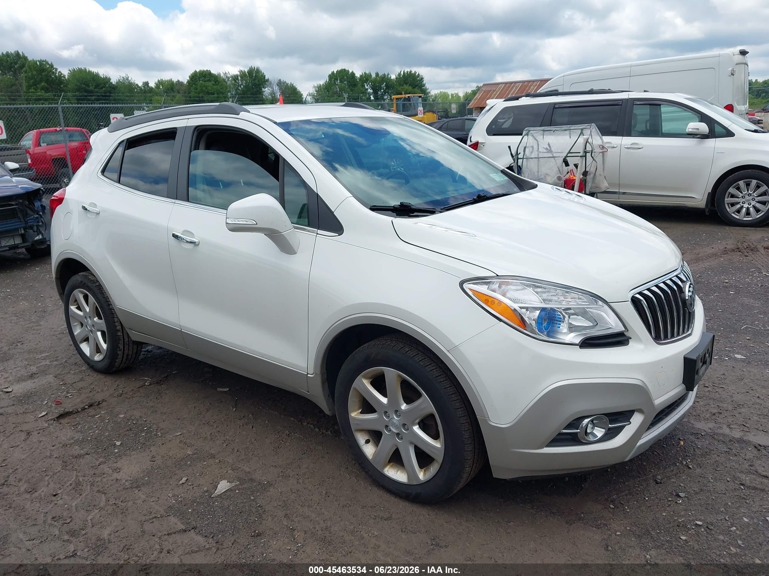2015 Buick Encore Convenience White vin: KL4CJFSBXFB194412