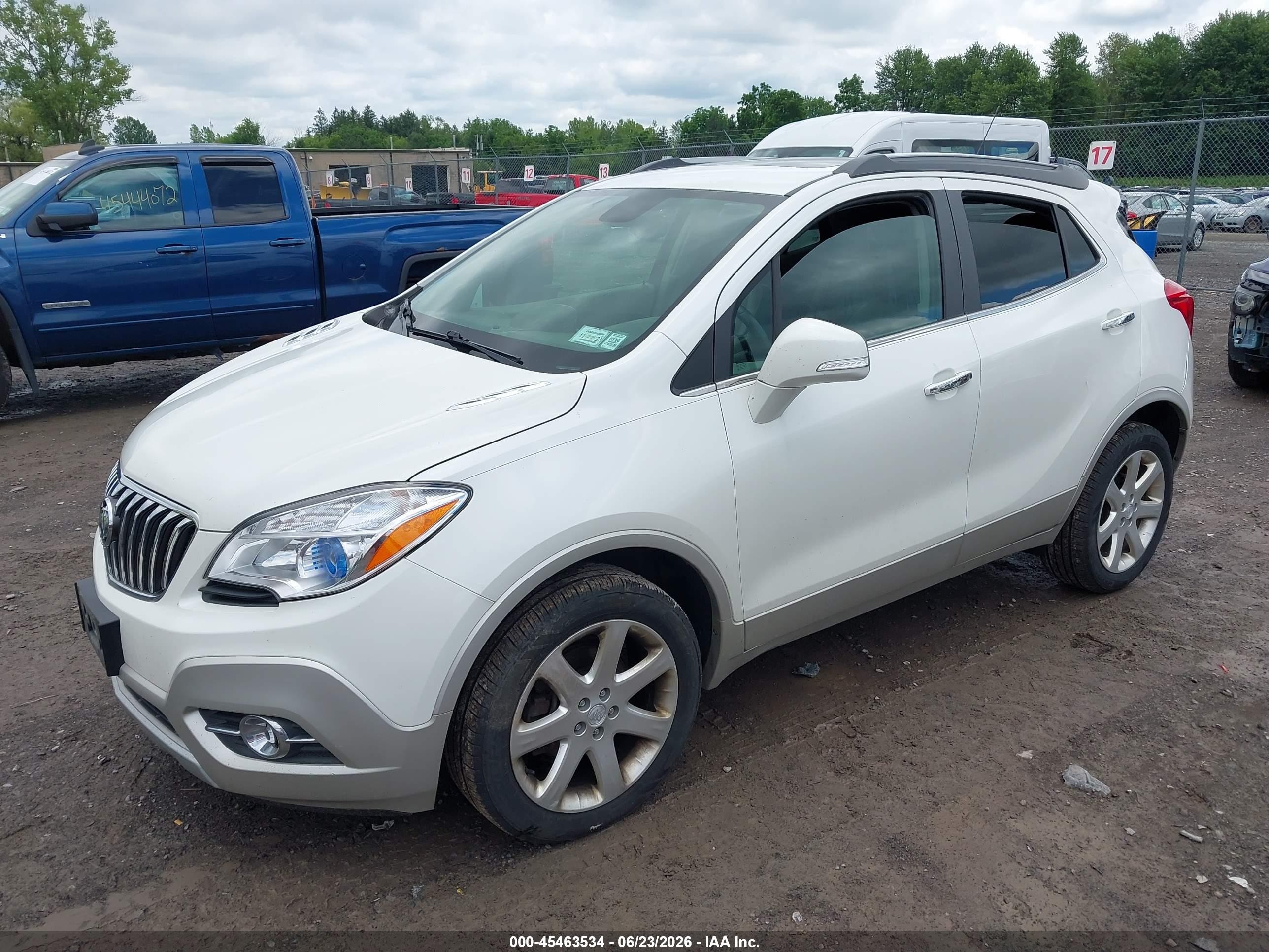 2015 Buick Encore Convenience White vin: KL4CJFSBXFB194412