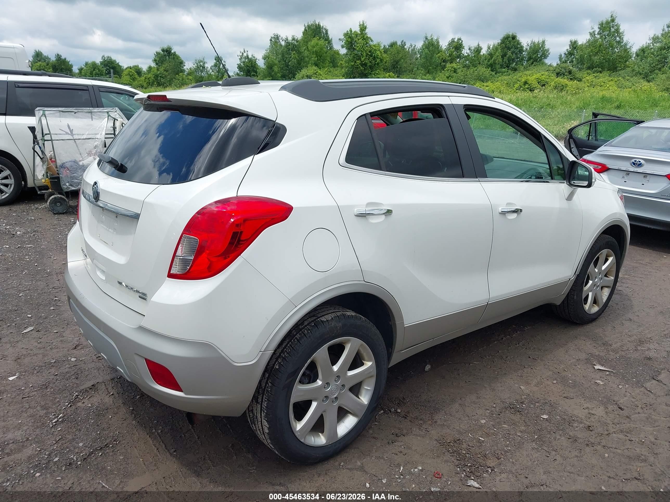 2015 Buick Encore Convenience White vin: KL4CJFSBXFB194412