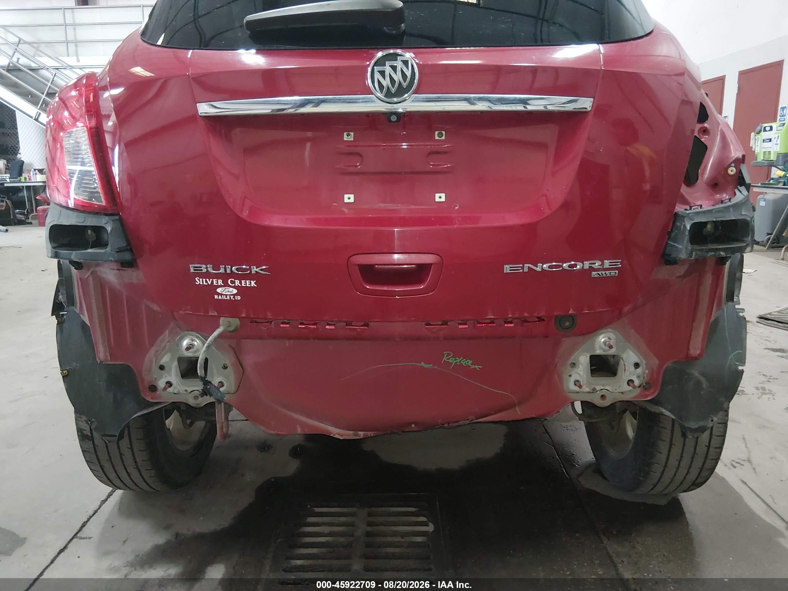 2015 Buick Encore Convenience Красный vin: KL4CJFSBXFB242720