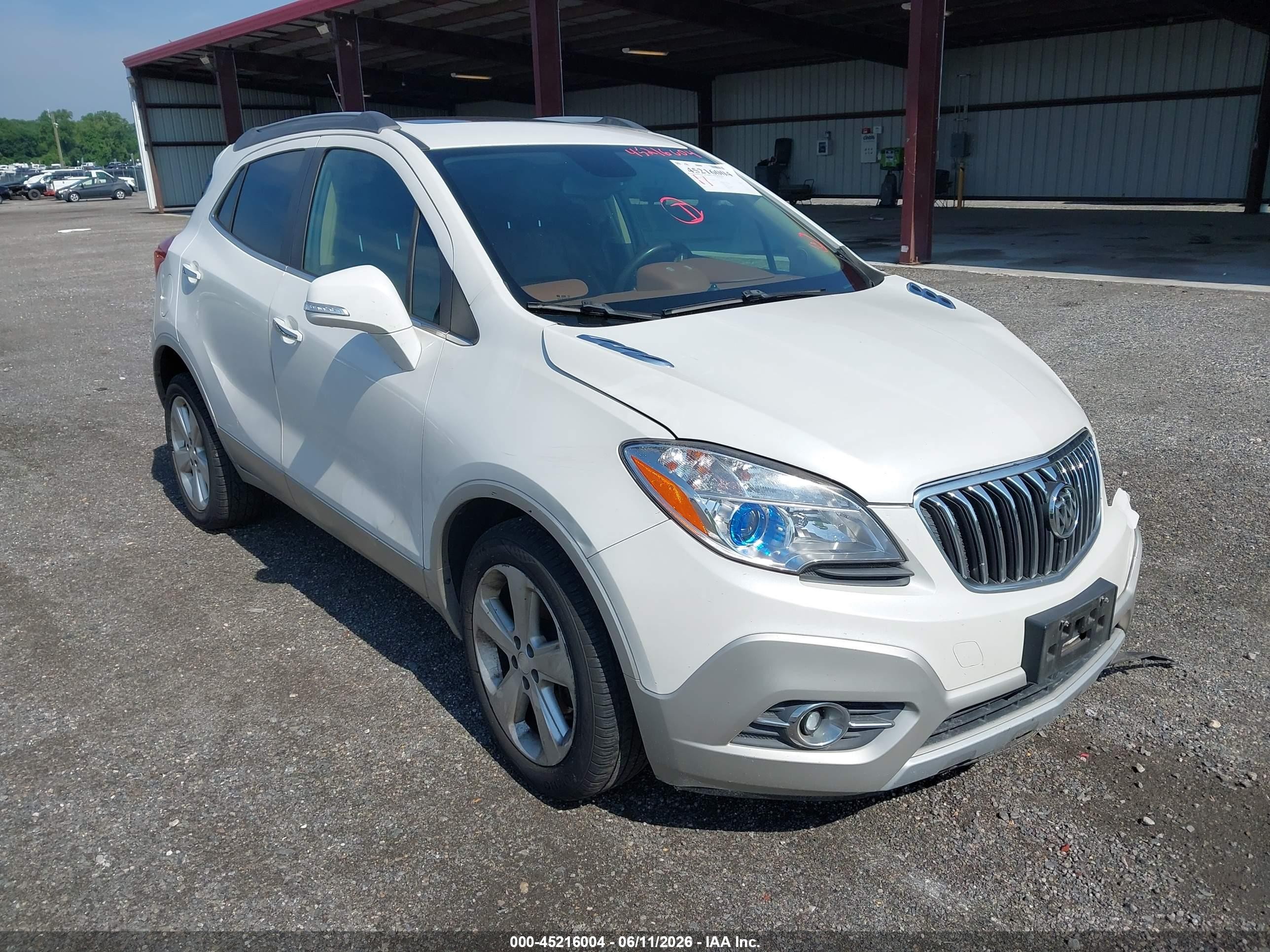 2015 Buick Encore Leather White vin: KL4CJGSB2FB250011
