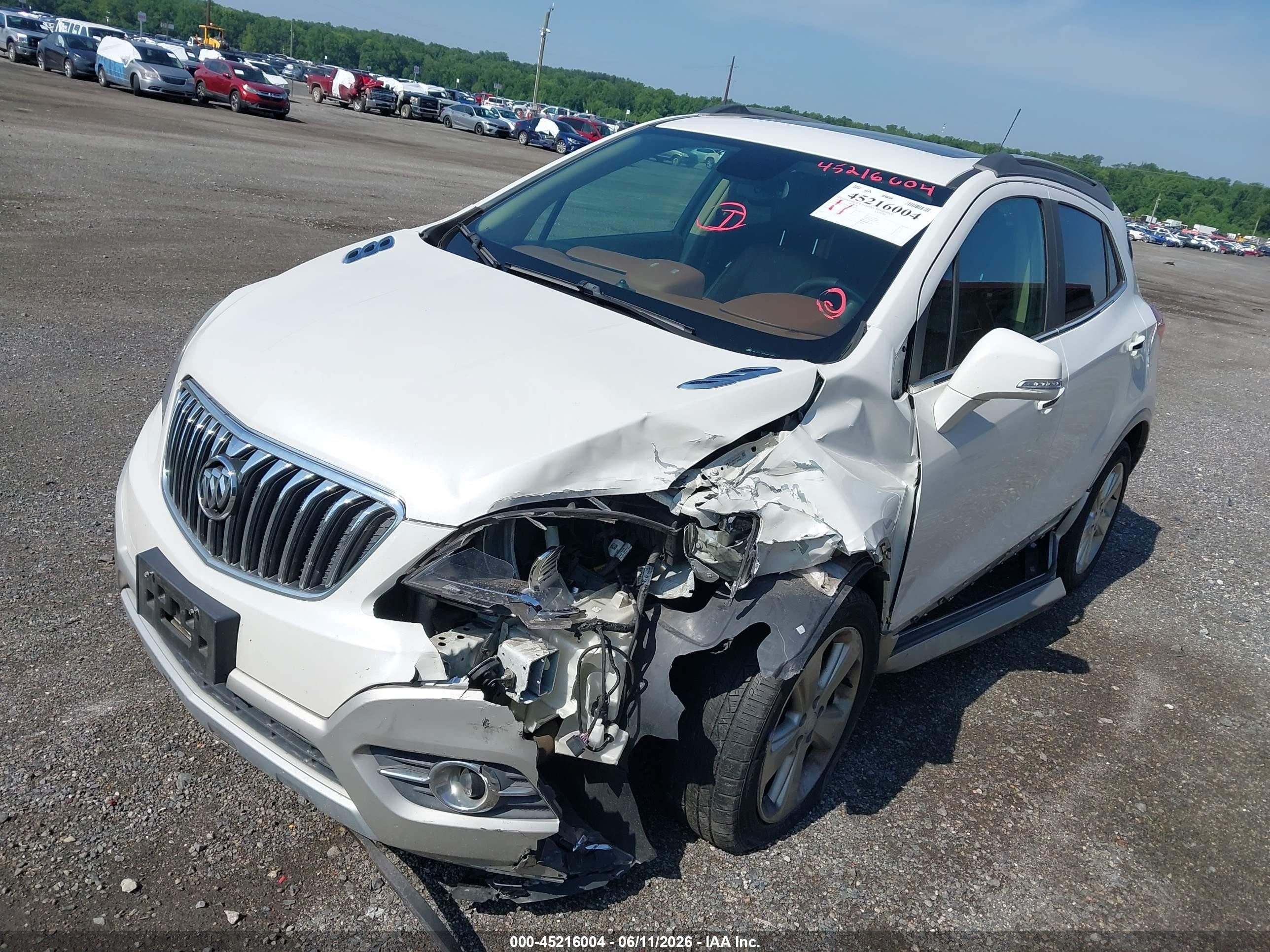 2015 Buick Encore Leather White vin: KL4CJGSB2FB250011