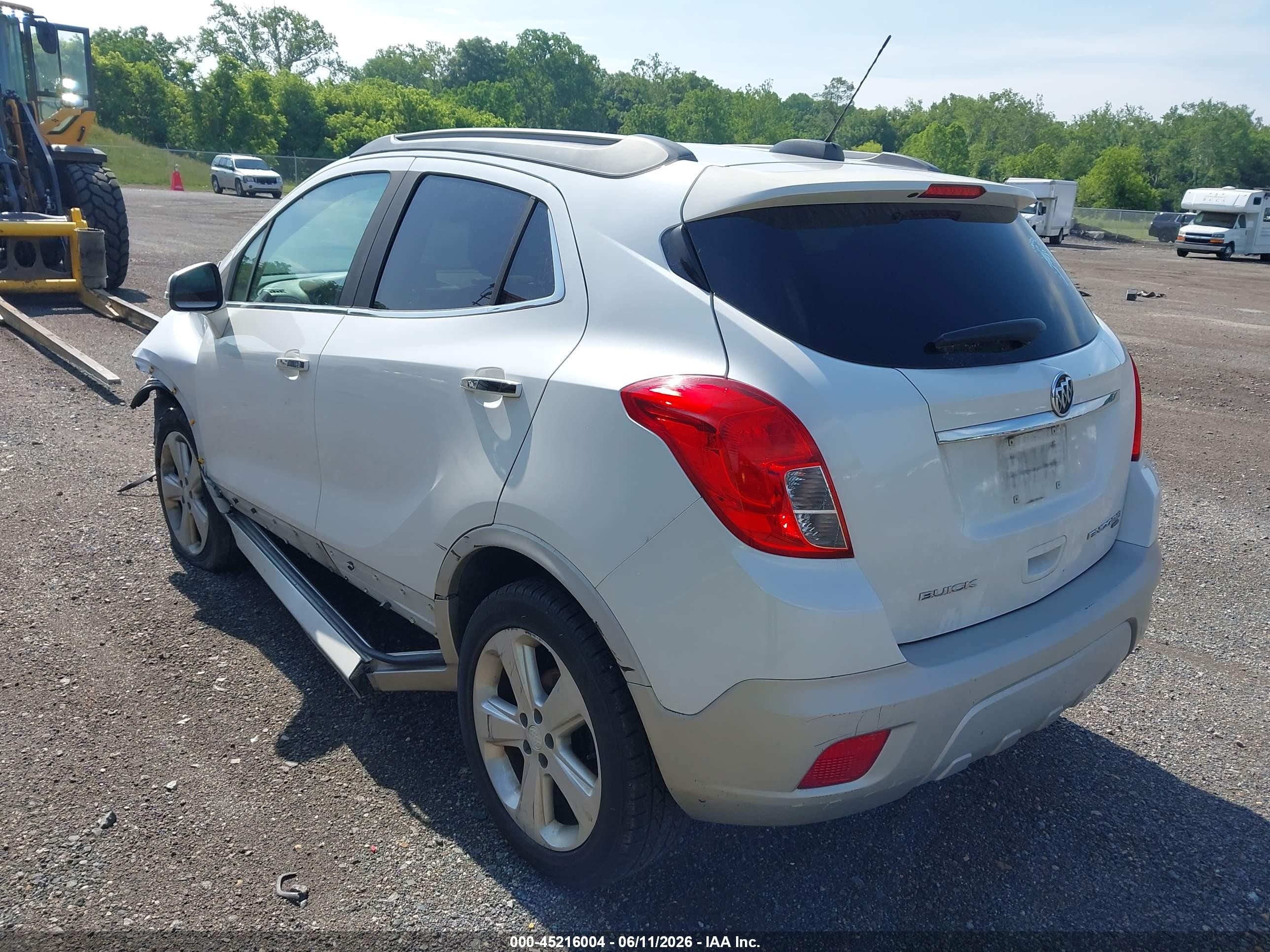 2015 Buick Encore Leather White vin: KL4CJGSB2FB250011