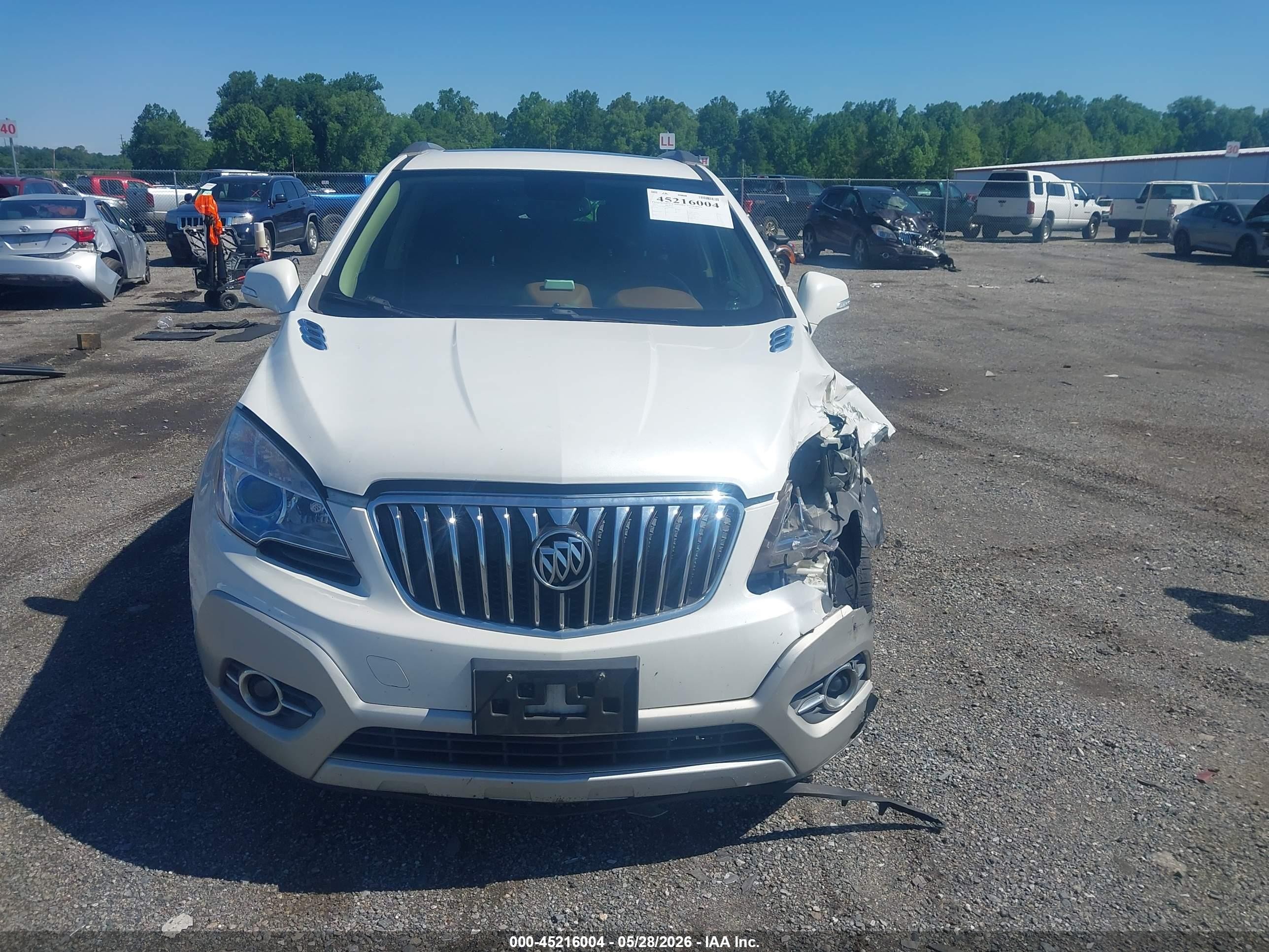 2015 Buick Encore Leather White vin: KL4CJGSB2FB250011
