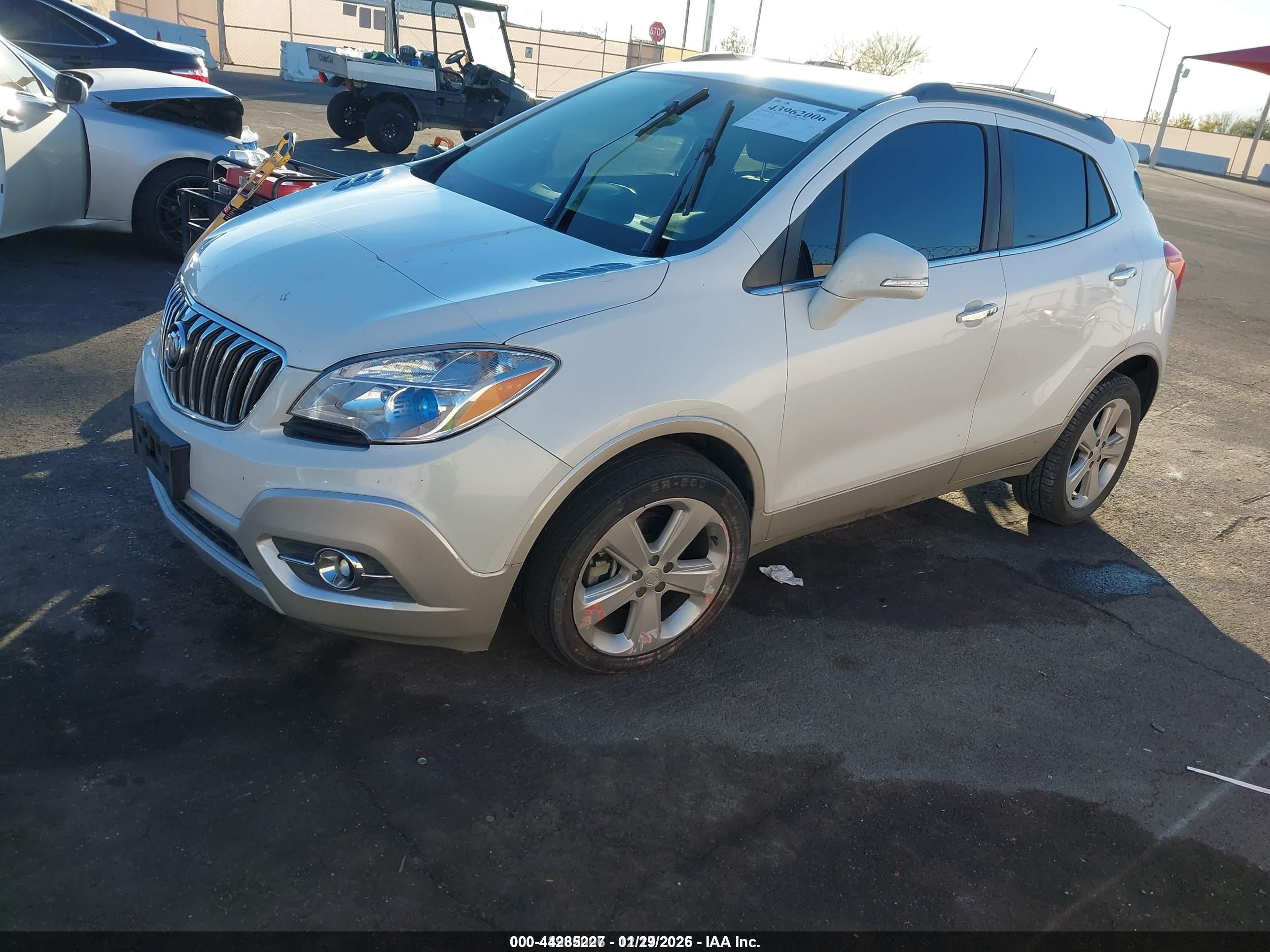 2015 Buick Encore Leather White vin: KL4CJGSB3FB129388