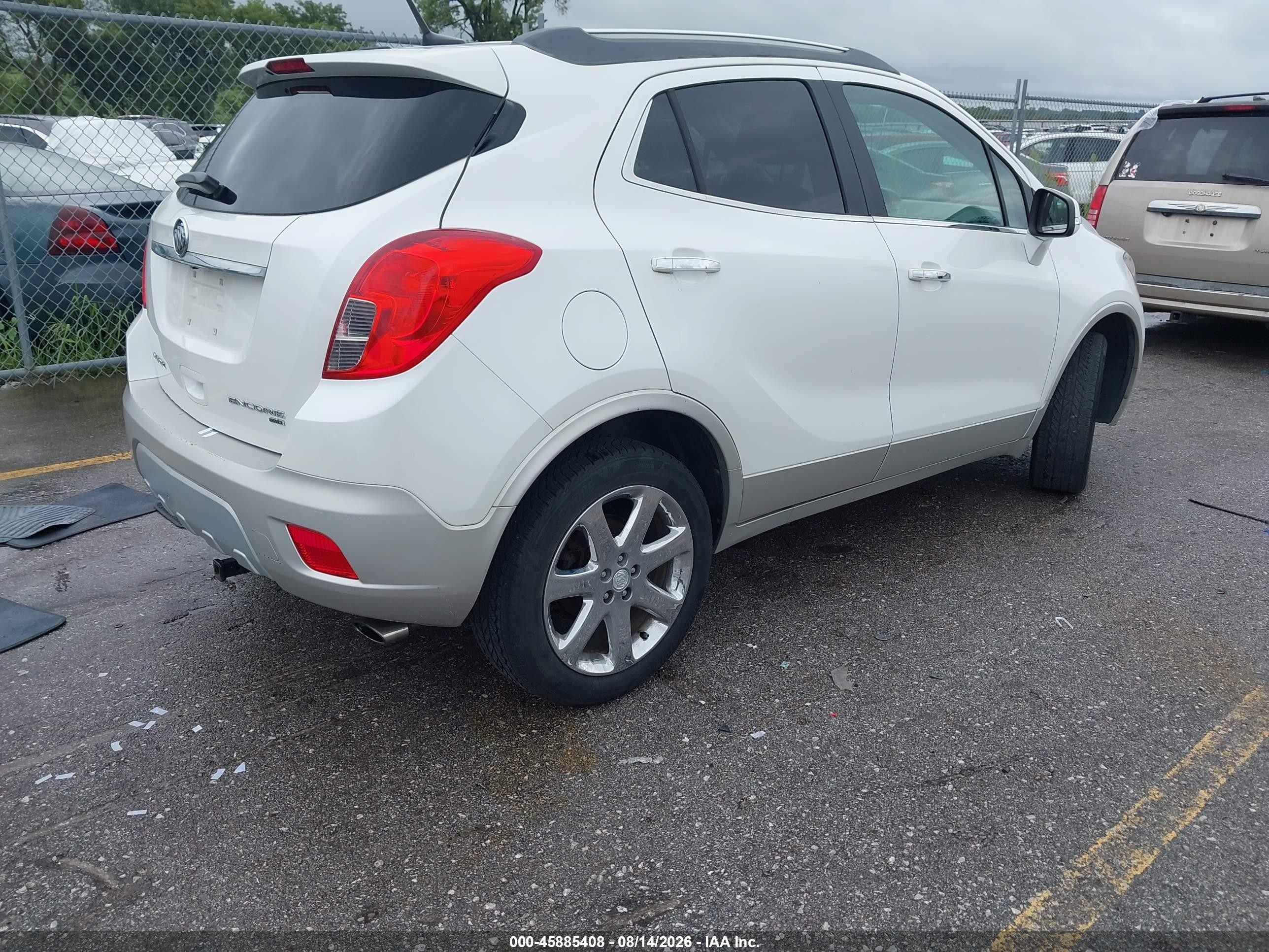 2014 Buick Encore Leather White vin: KL4CJGSB4EB780480