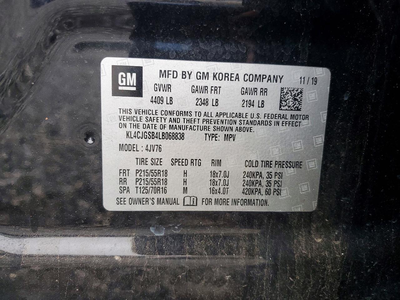 2020 Buick Encore Essence Black vin: KL4CJGSB4LB068838