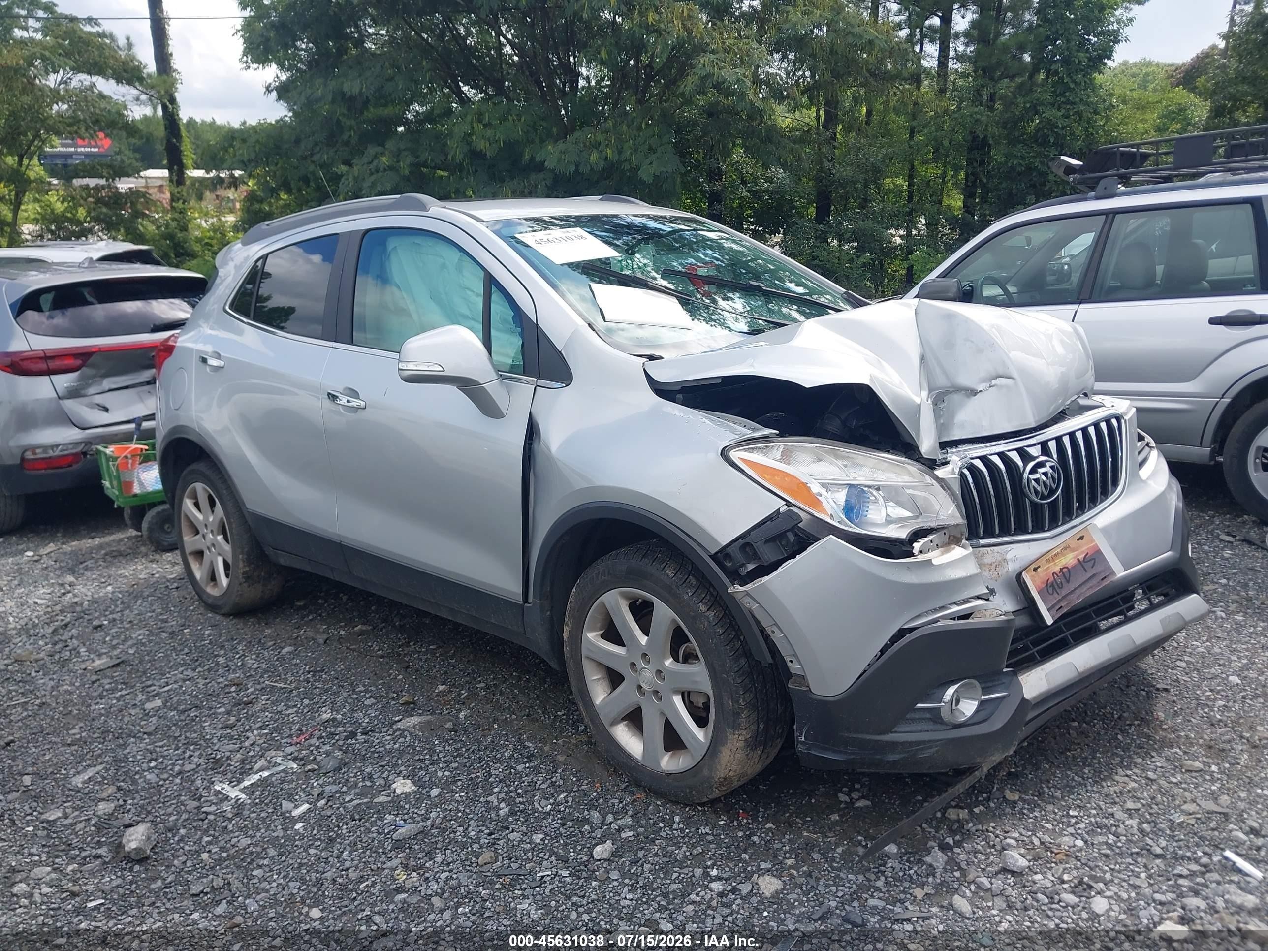 2015 Buick Encore Leather Gray vin: KL4CJGSB5FB151909