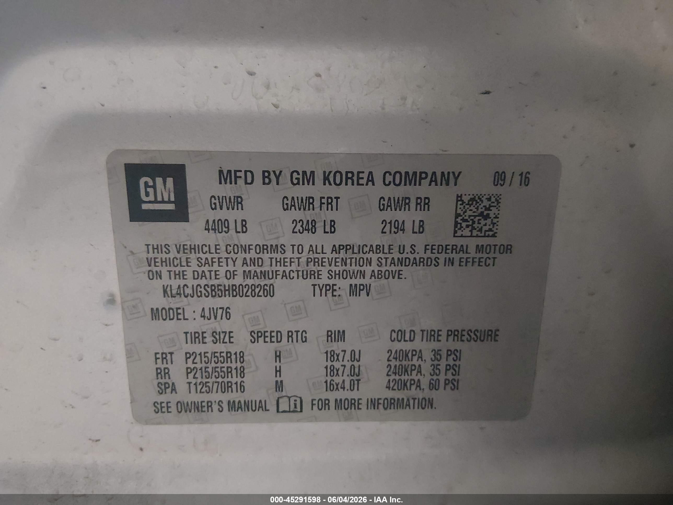 2017 Buick Encore Essence Gray vin: KL4CJGSB5HB028260