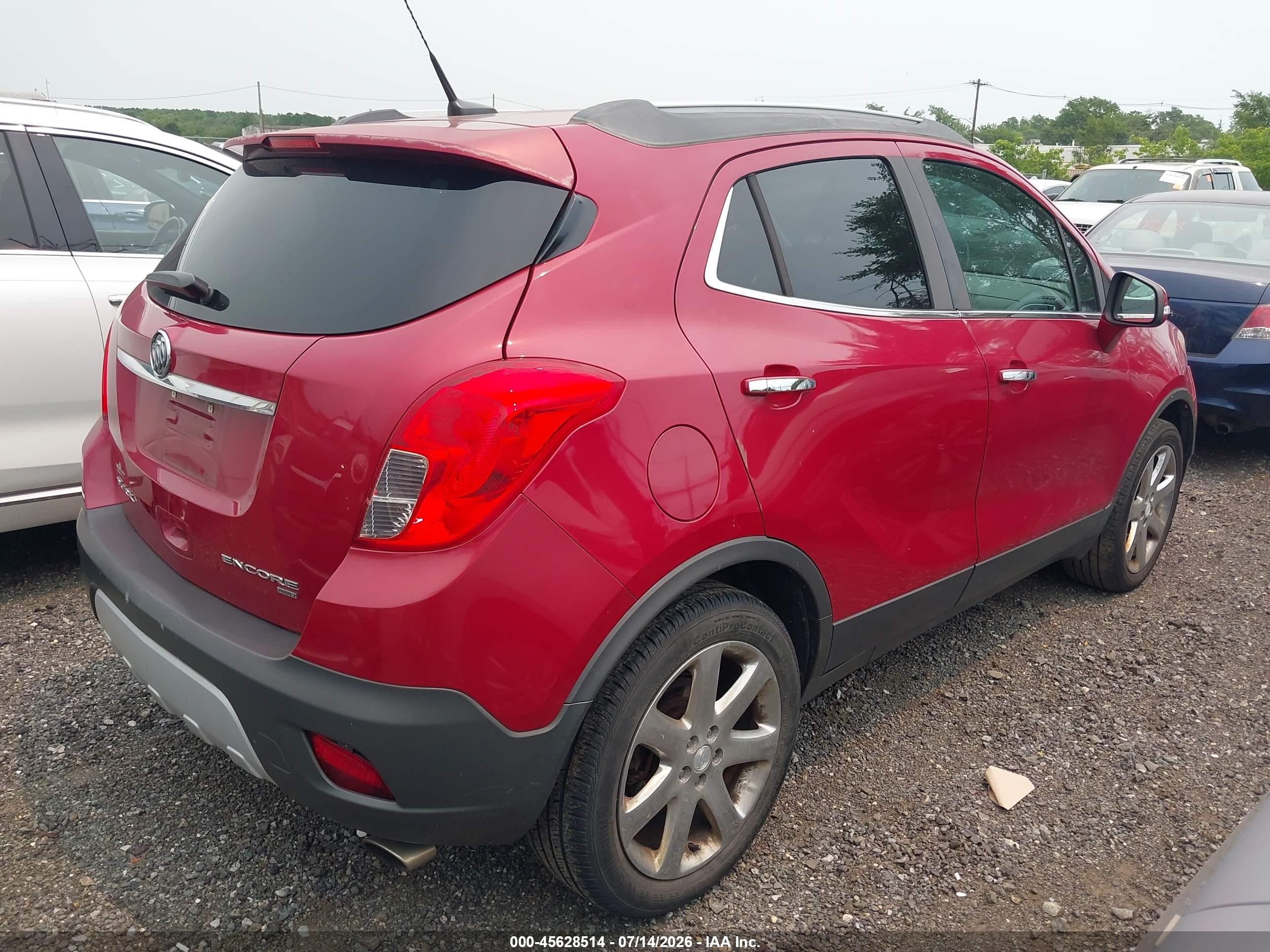 2014 Buick Encore Leather Red vin: KL4CJGSB7EB548648