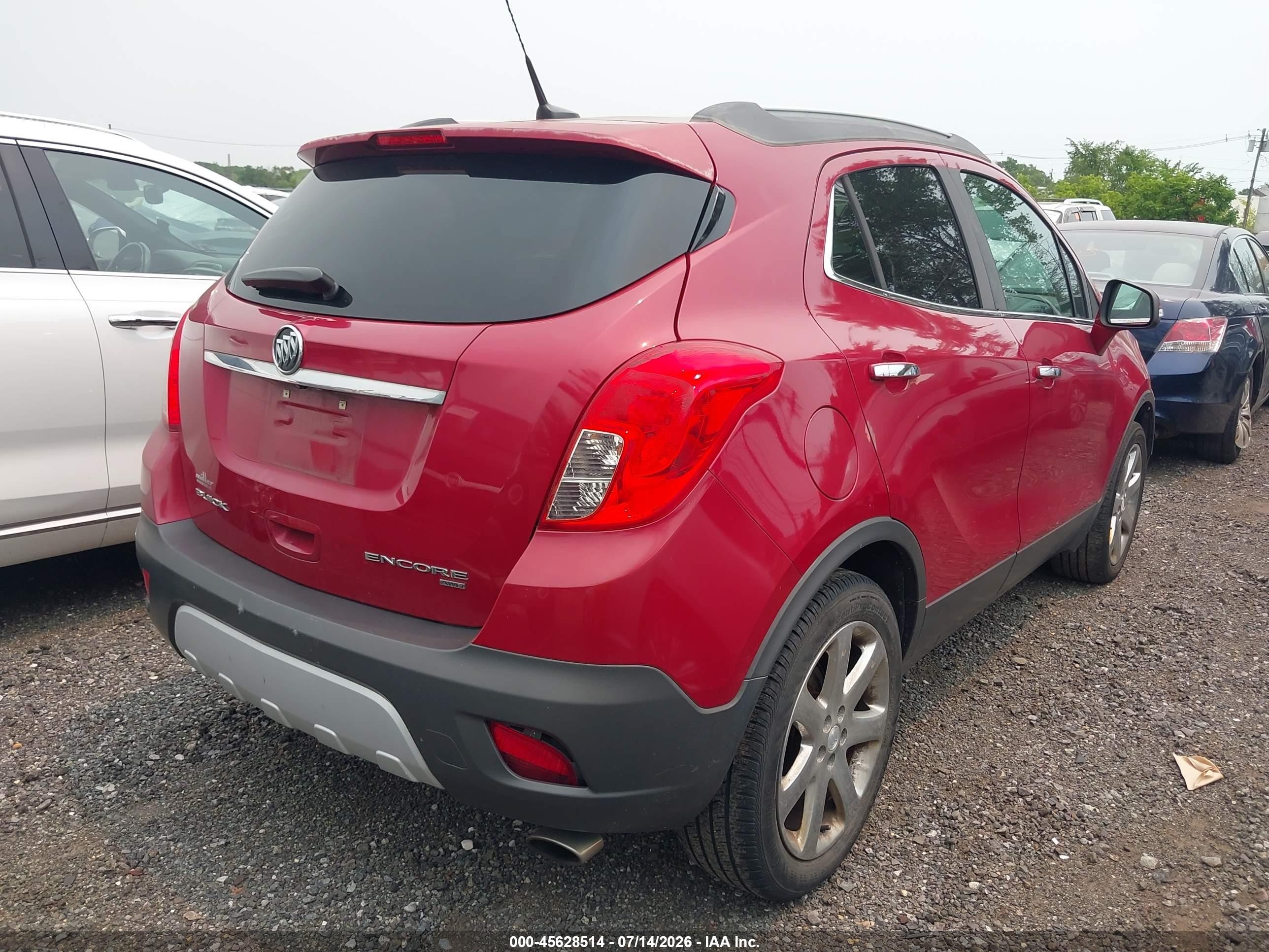 2014 Buick Encore Leather Red vin: KL4CJGSB7EB548648