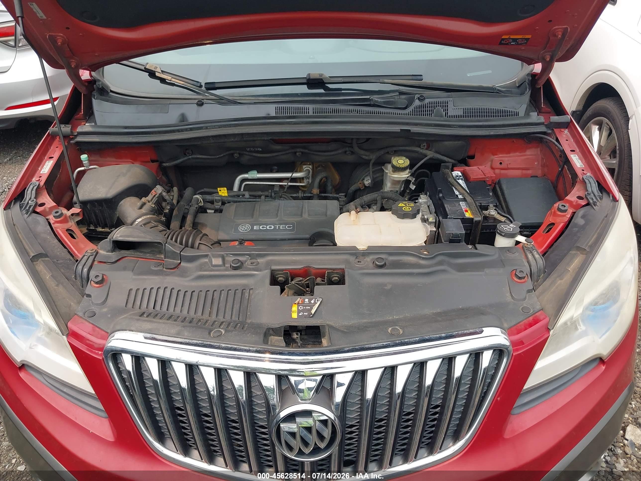 2014 Buick Encore Leather Red vin: KL4CJGSB7EB548648